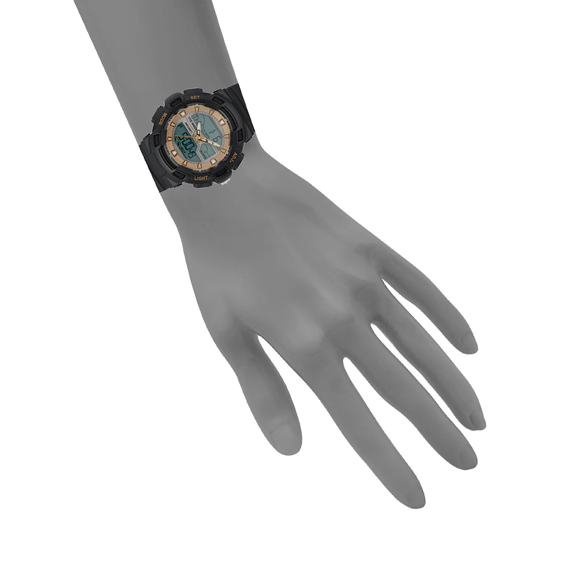 OVERSIZED SPORT WATCH BLACK MULTI - Image 4