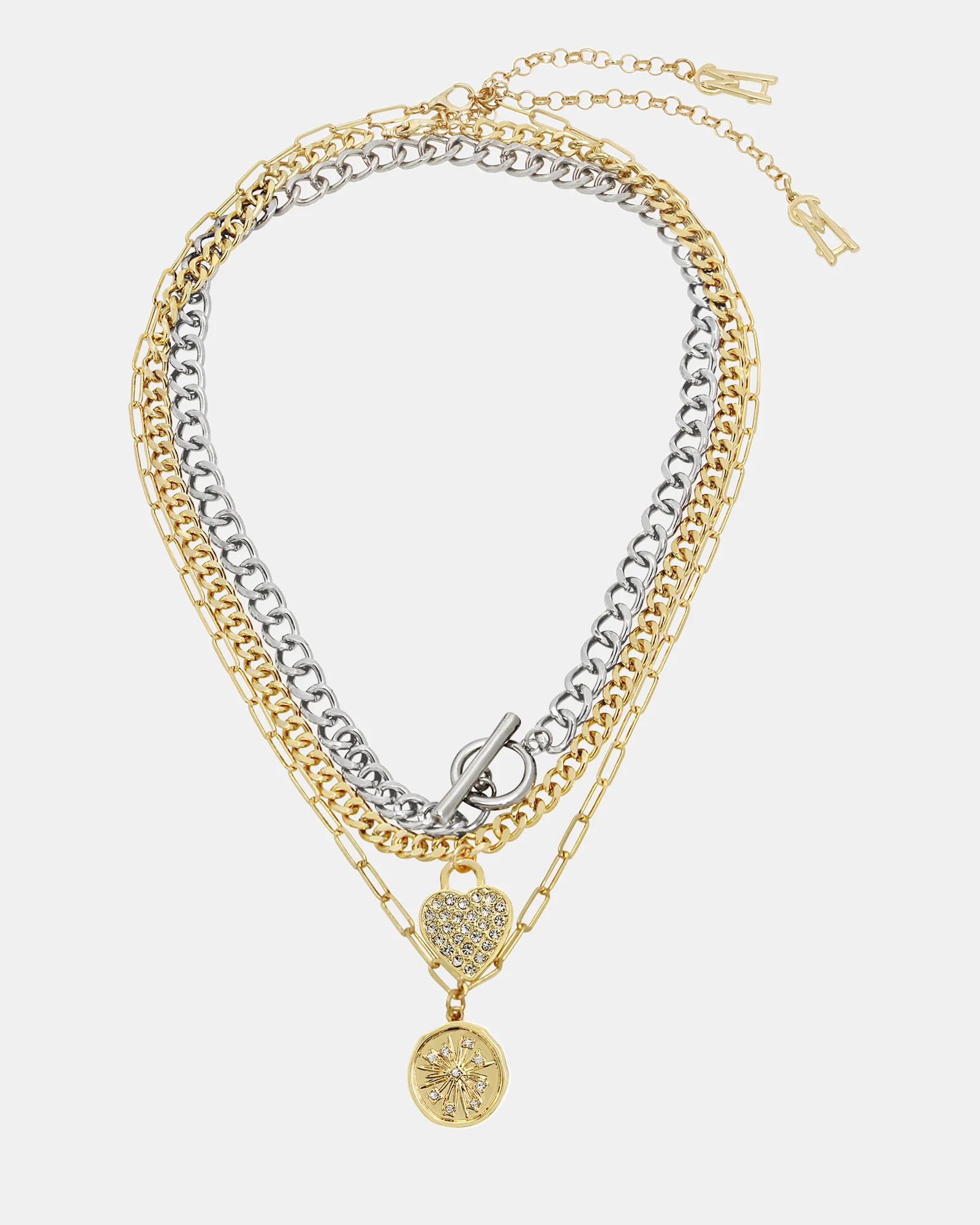 CHARM MULTI STRAND NECKLACE GOLD MULTI - Image 2