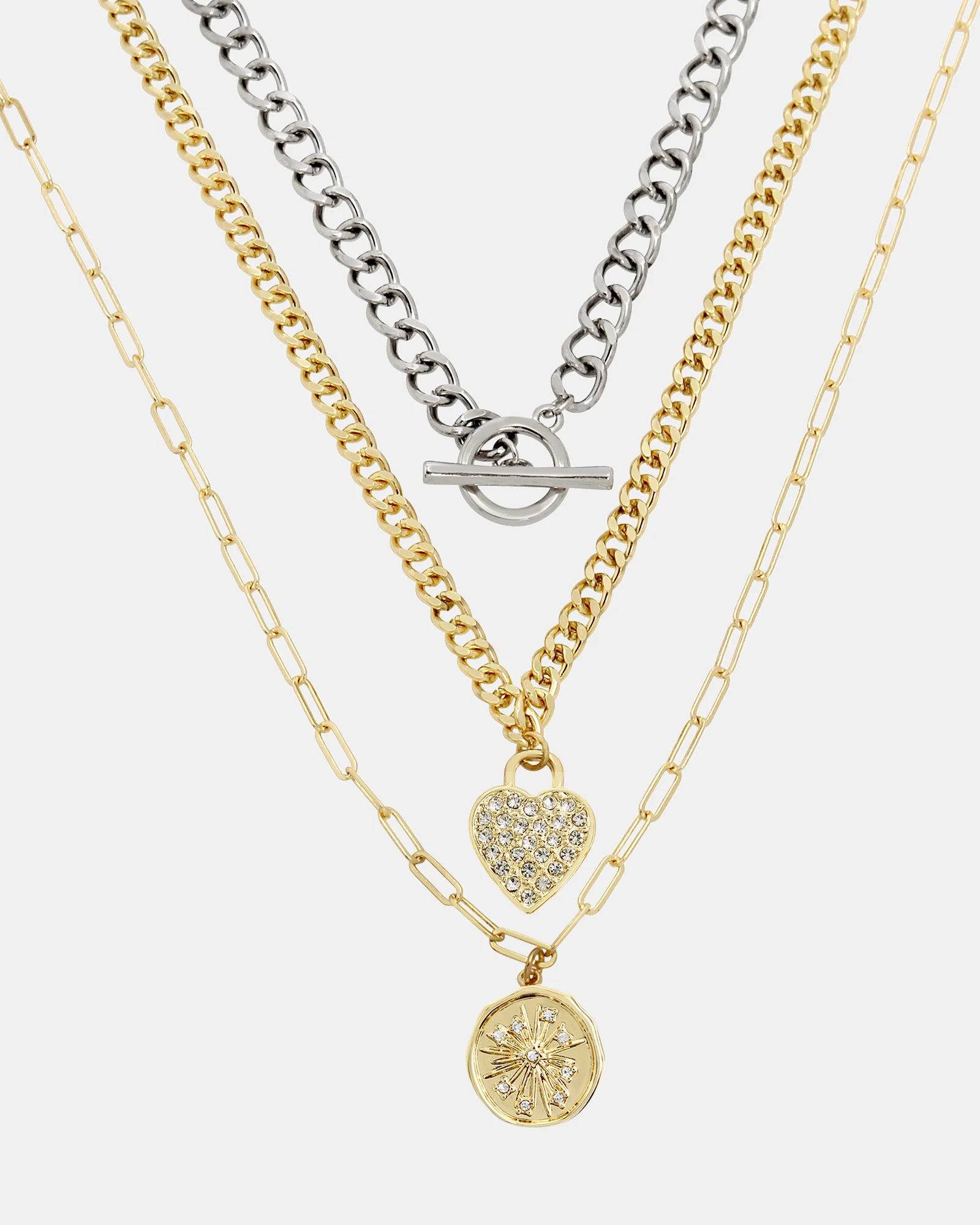 CHARM MULTI STRAND NECKLACE GOLD MULTI - Image 3