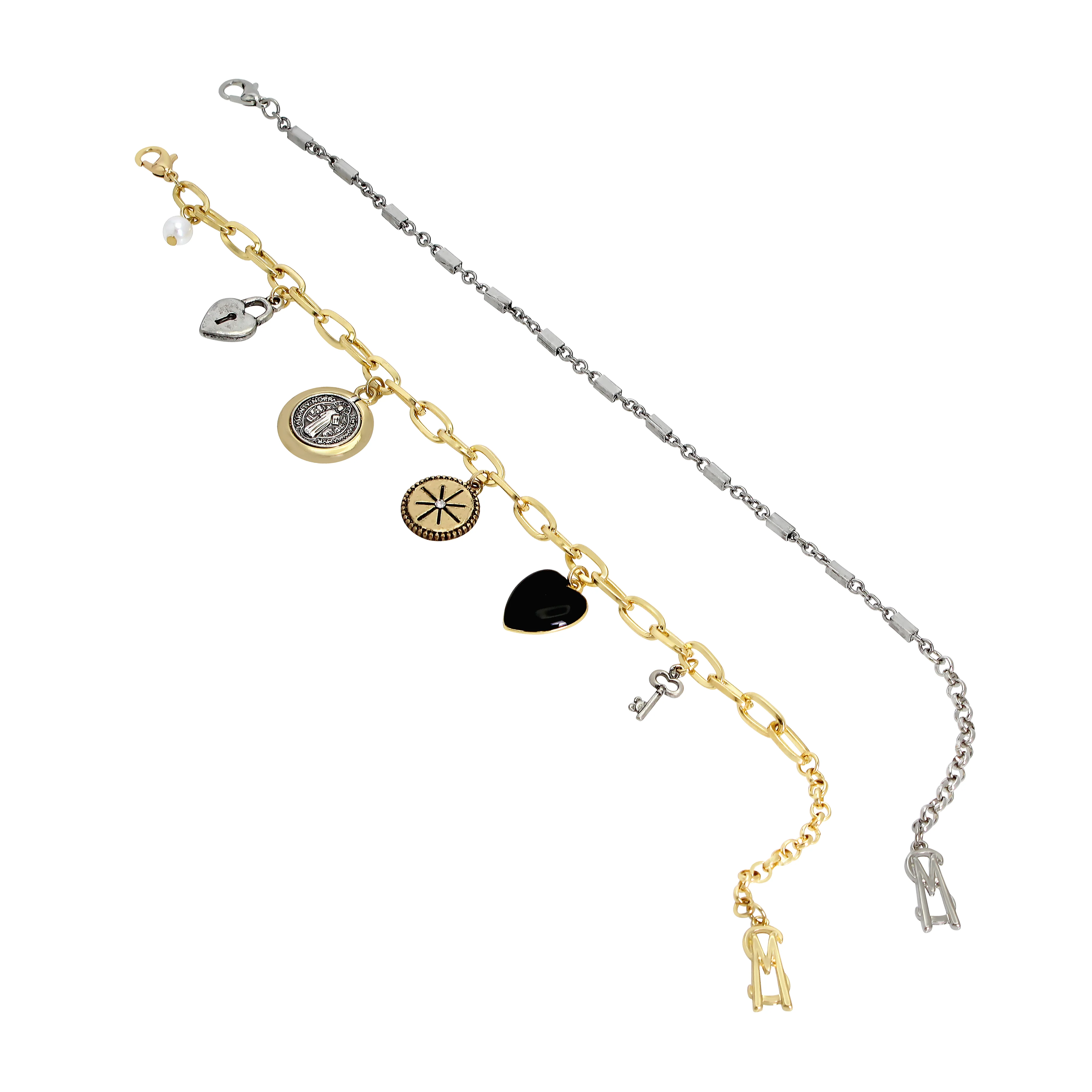 CHARM MULTI STRAND BRACELET GOLD MULTI - Image 2