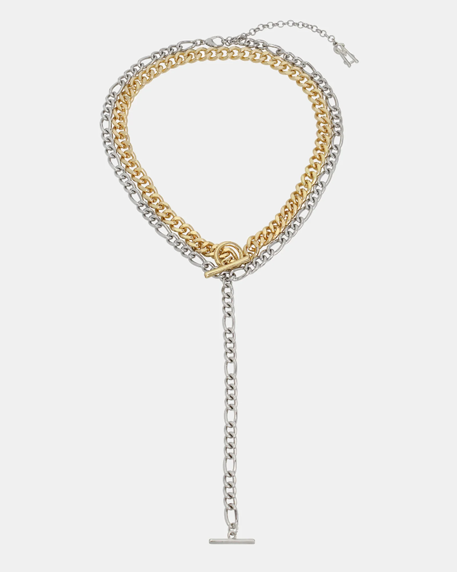 MULTI STRAND CHAIN NECKLACE GOLD MULTI - Image 2