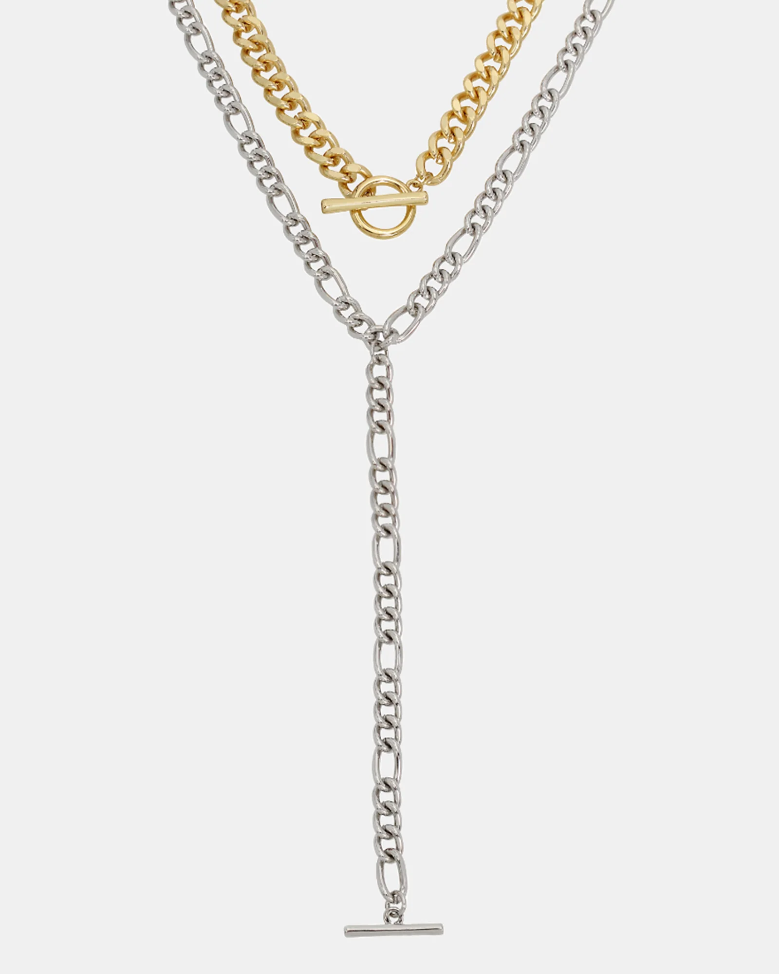 MULTI STRAND CHAIN NECKLACE GOLD MULTI - Image 4