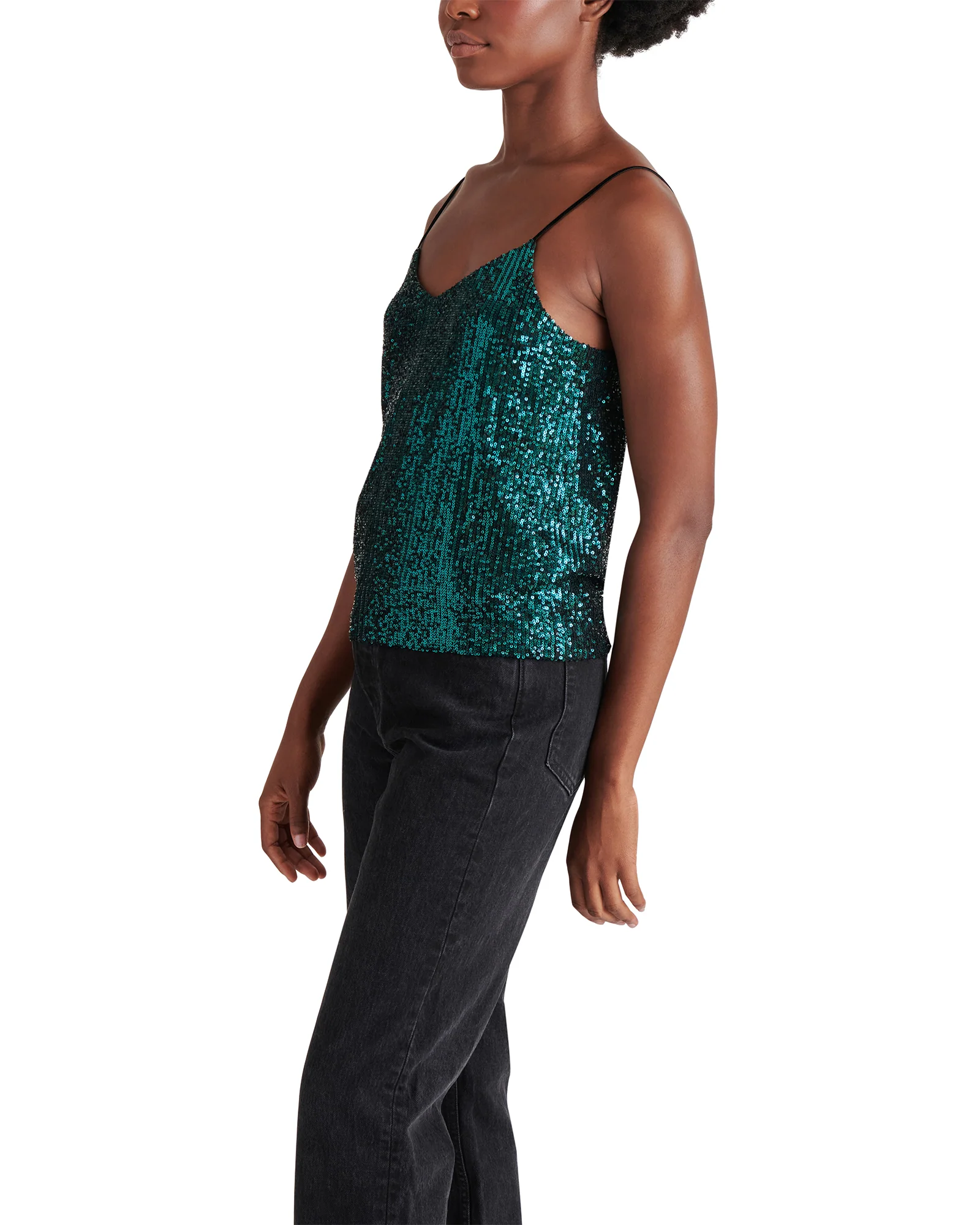 HIDE AND SEQUIN TOP TEAL - Image 2