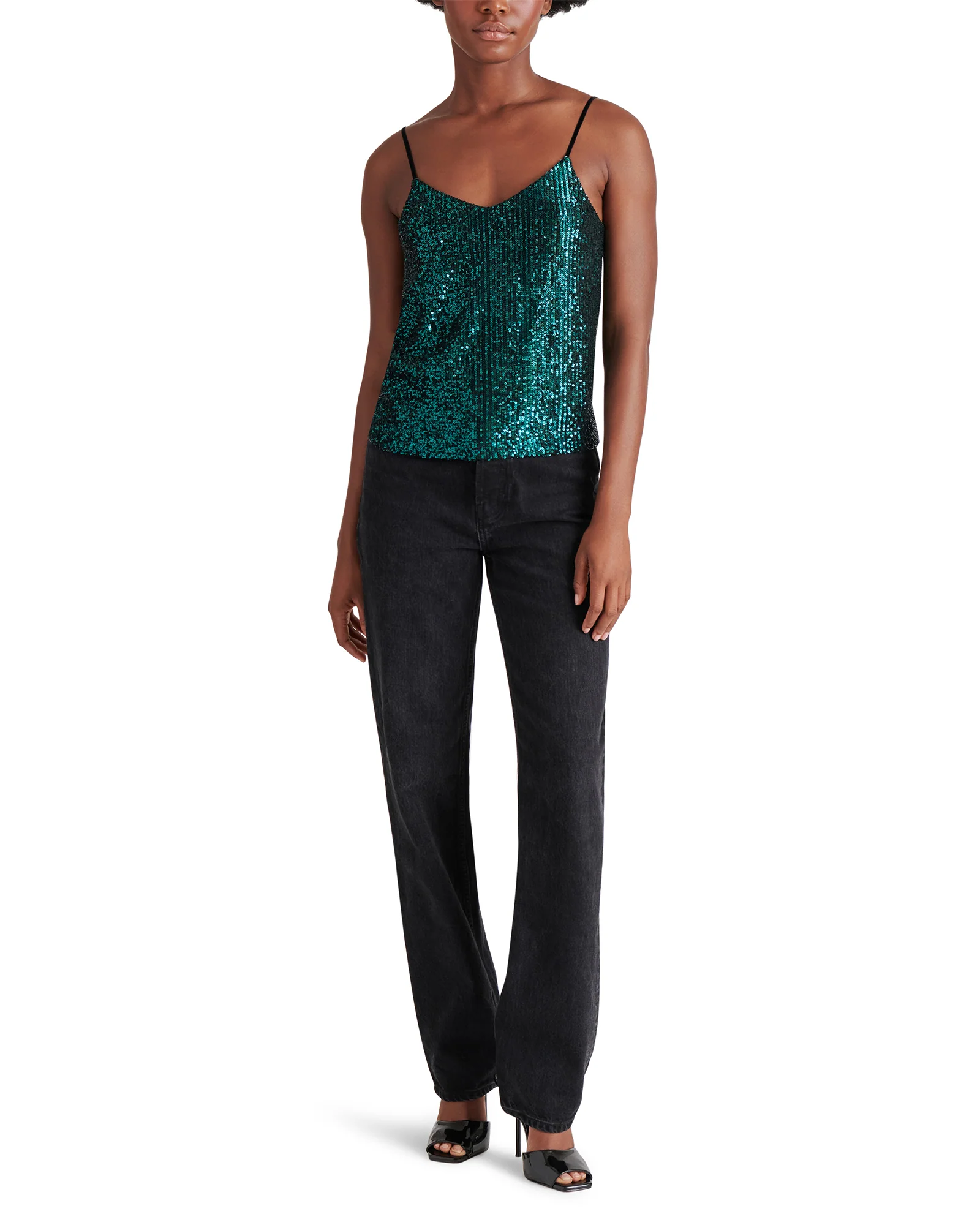 HIDE AND SEQUIN TOP TEAL - Image 4