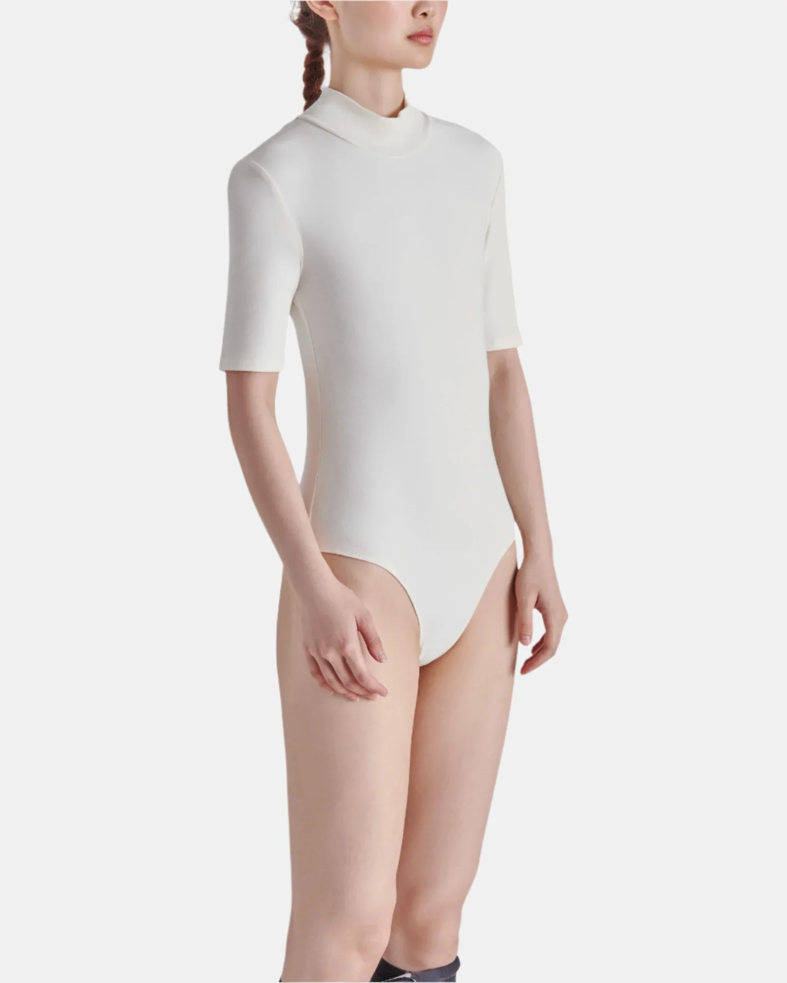 MOCK NECK BODYSUIT IVORY - Image 5