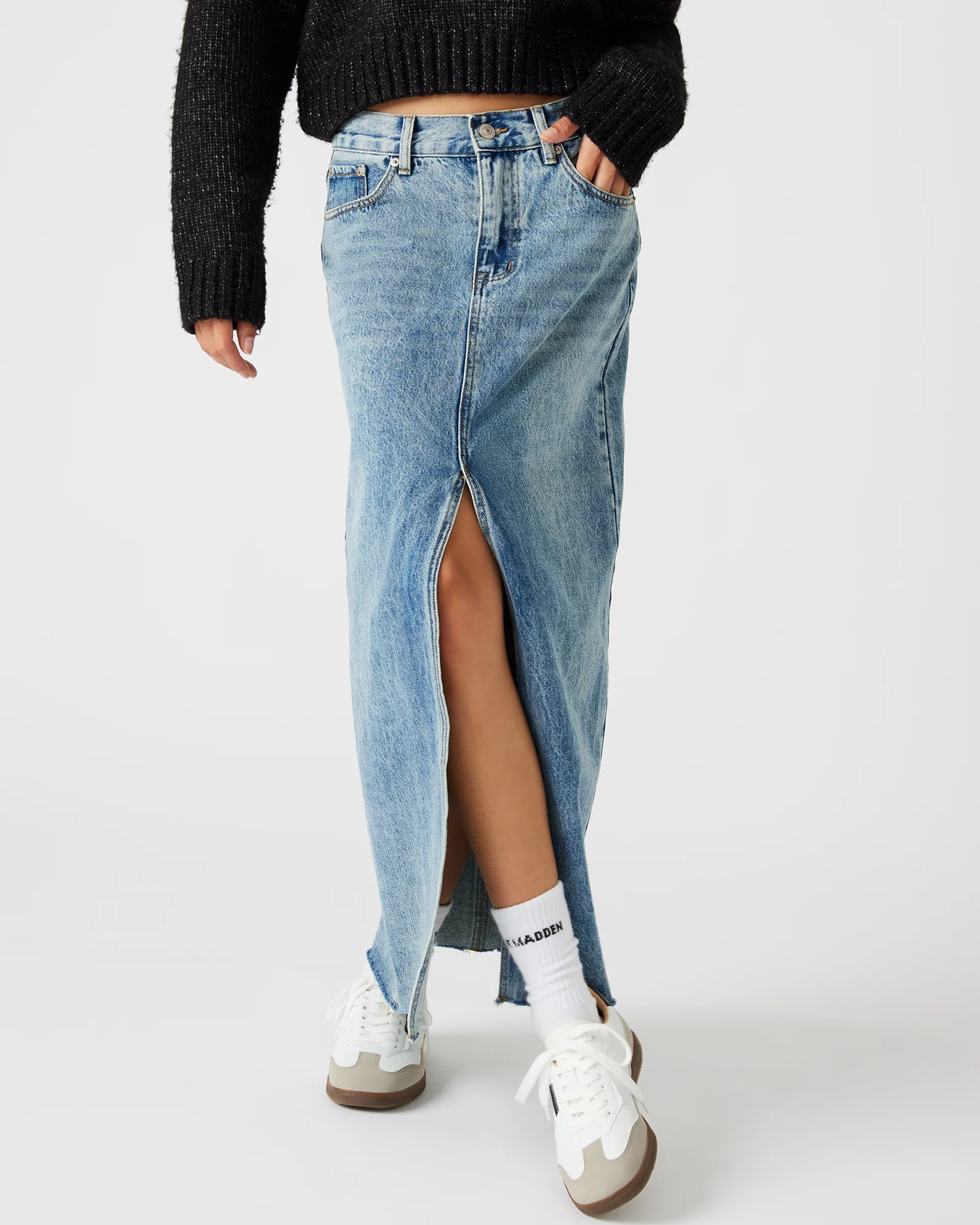 AVANI BLUE DENIM SKIRT - Image 3