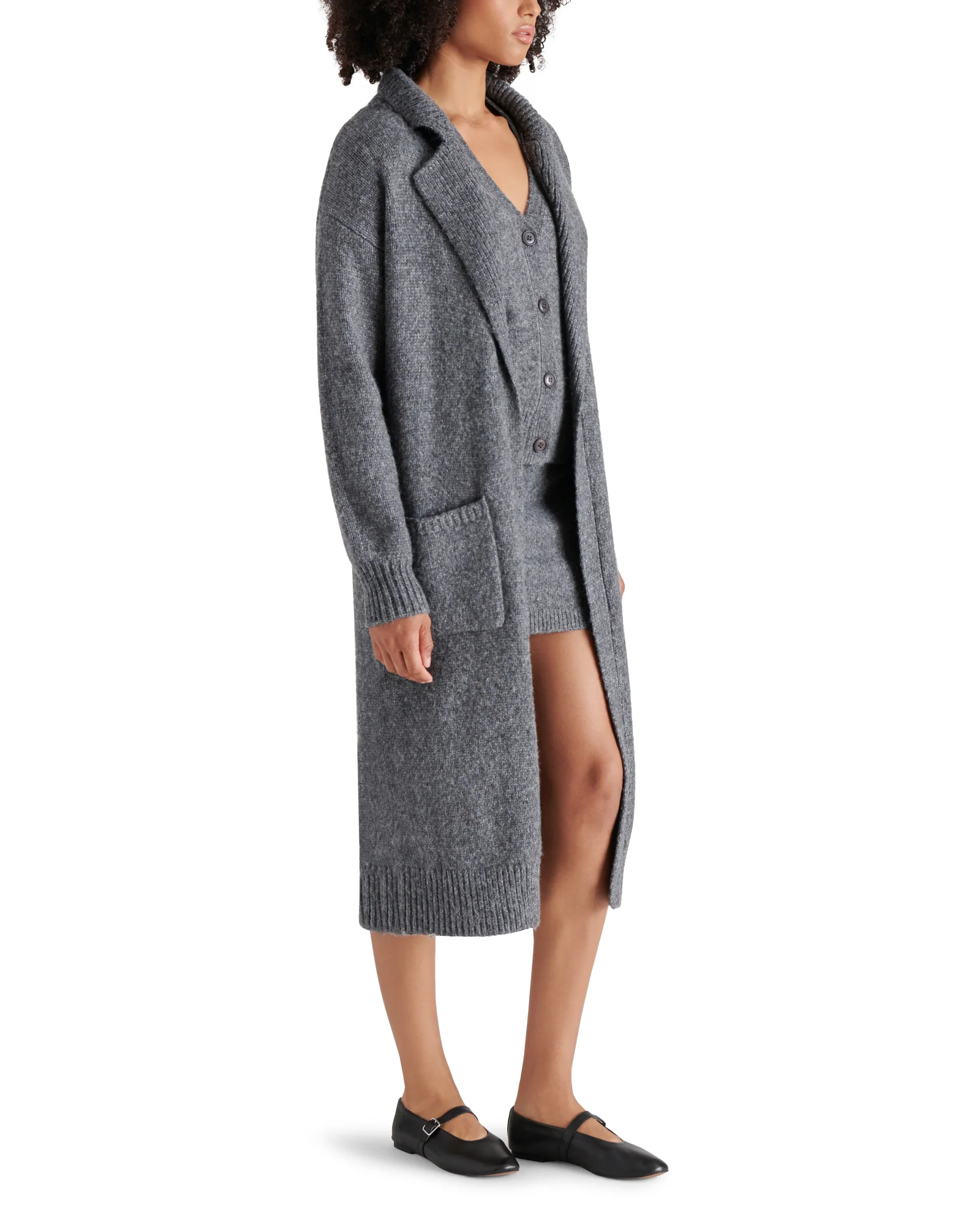 MARL CARDIGAN CHARCOAL - Image 2