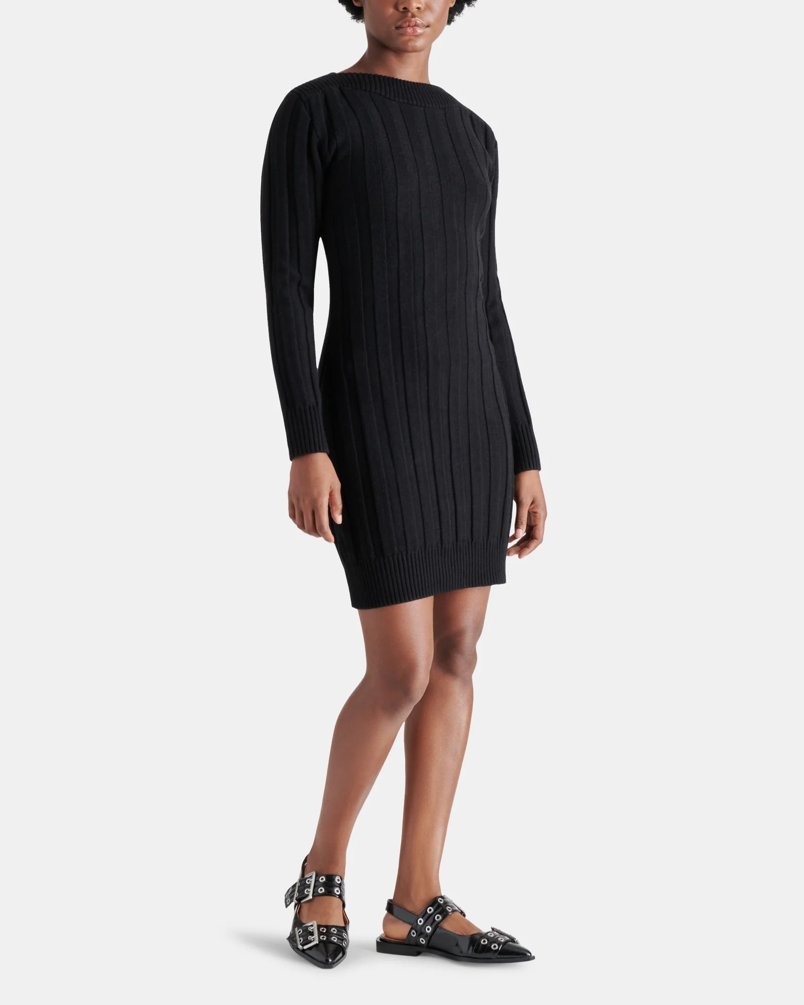 SUZIE SWEATER DRESS BLACK - Image 2