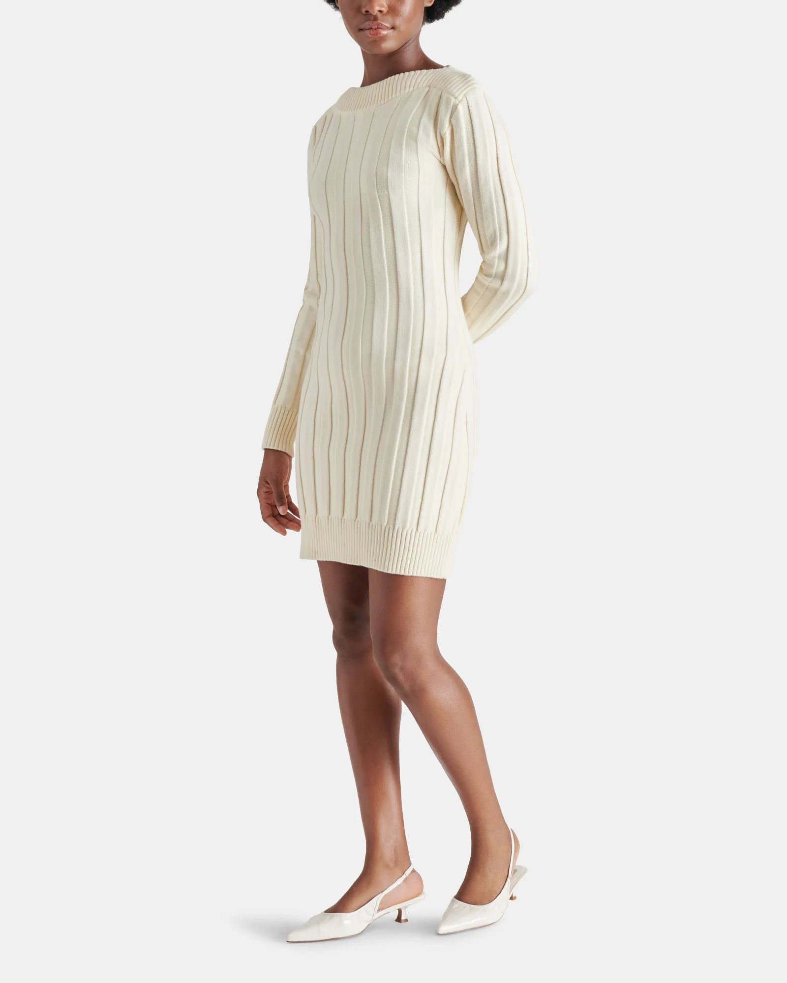 SUZIE SWEATER DRESS IVORY - Image 2