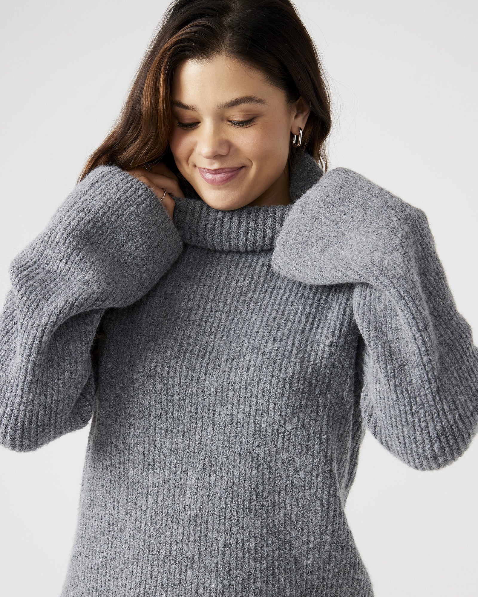 ABBIE SWEATER DRESS GREY - Image 3