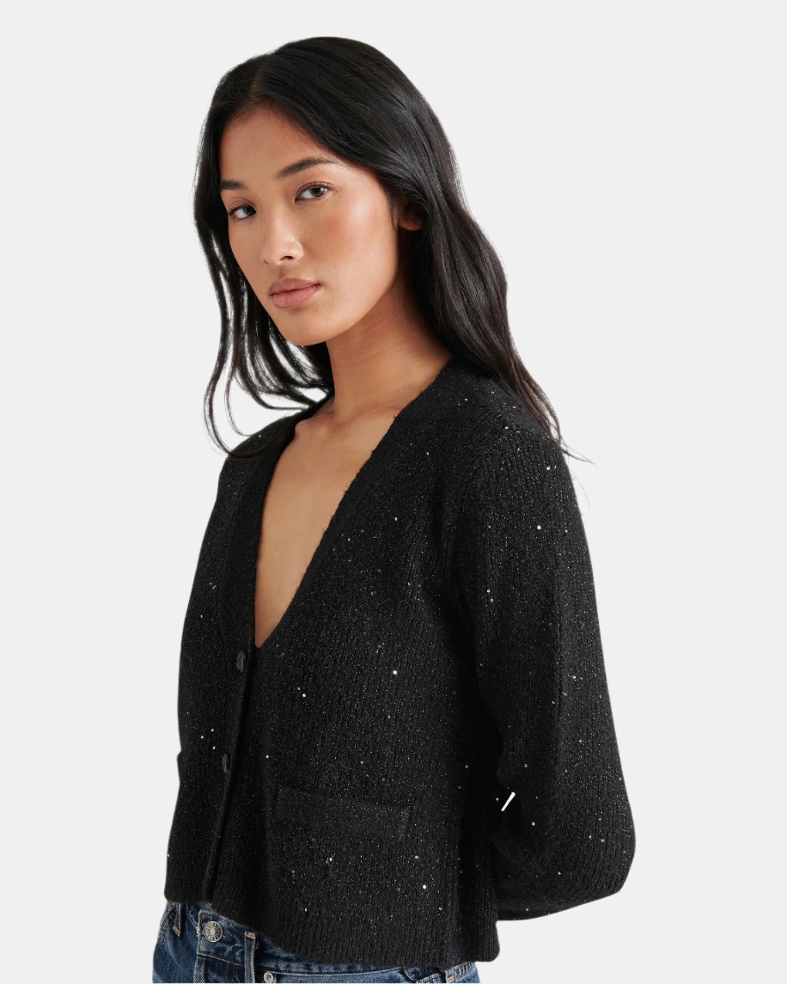 AERO CARDIGAN CHARCOAL - Image 3