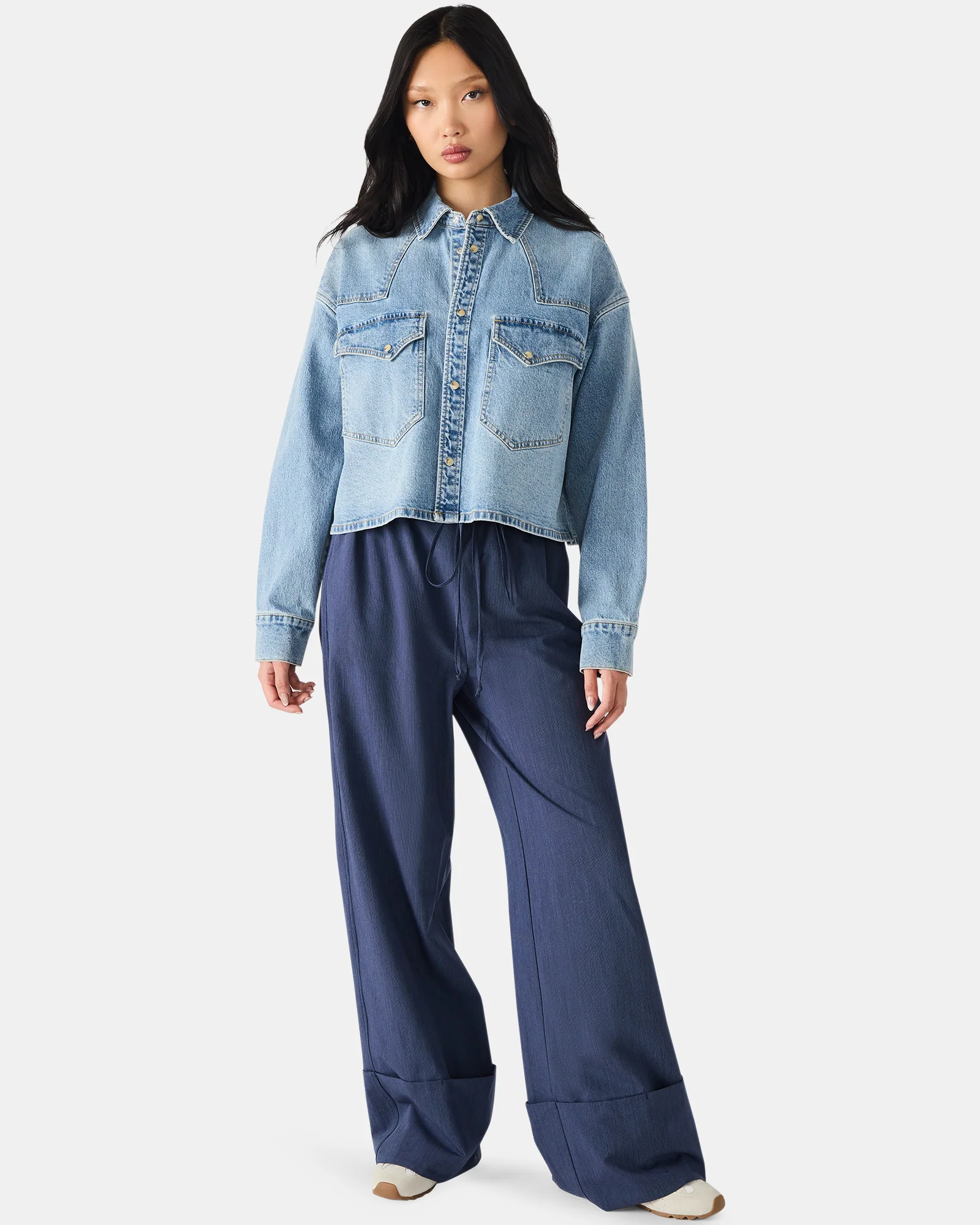 RAFI TOP LIGHT BLUE DENIM - Image 2