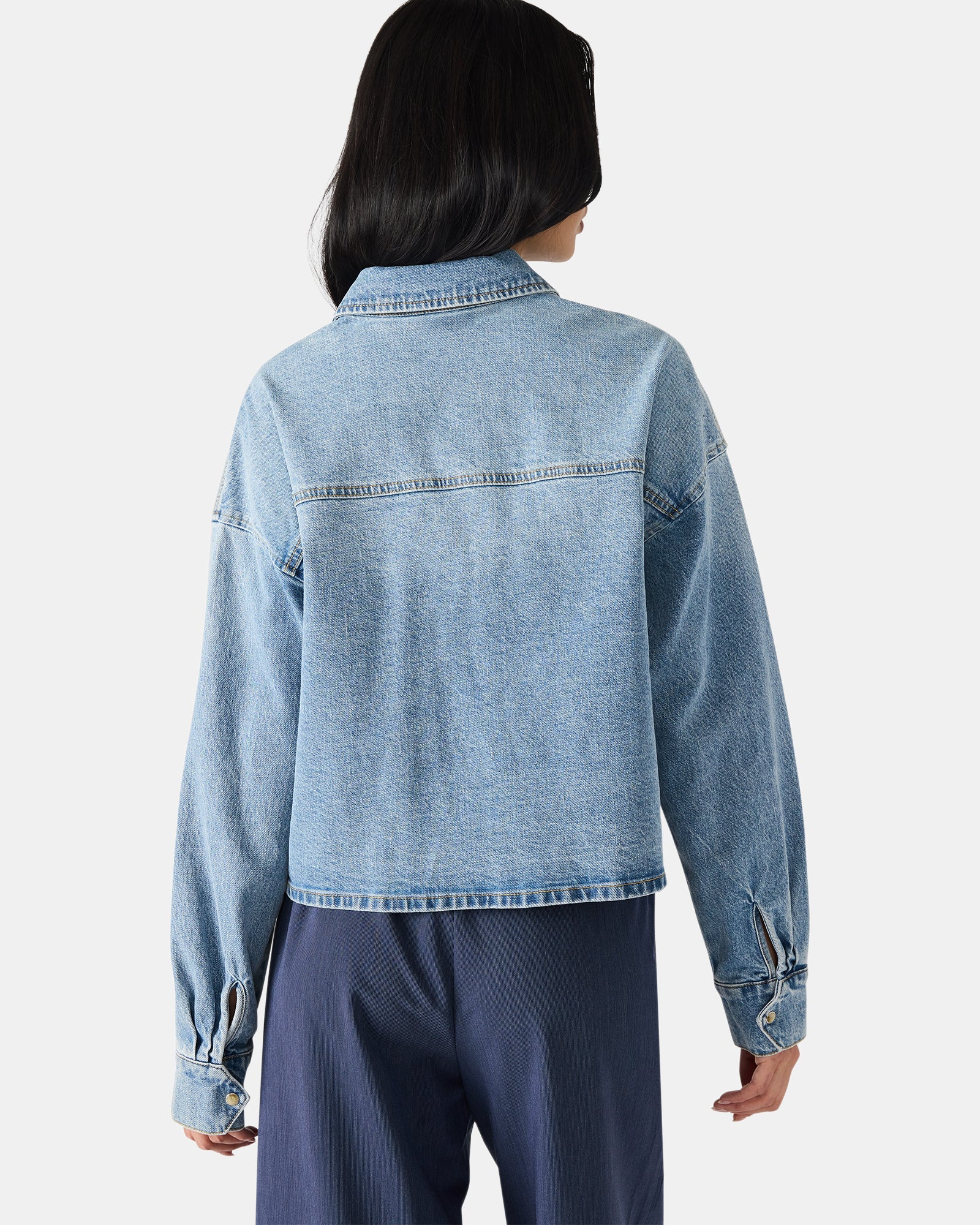 RAFI TOP LIGHT BLUE DENIM - Image 3