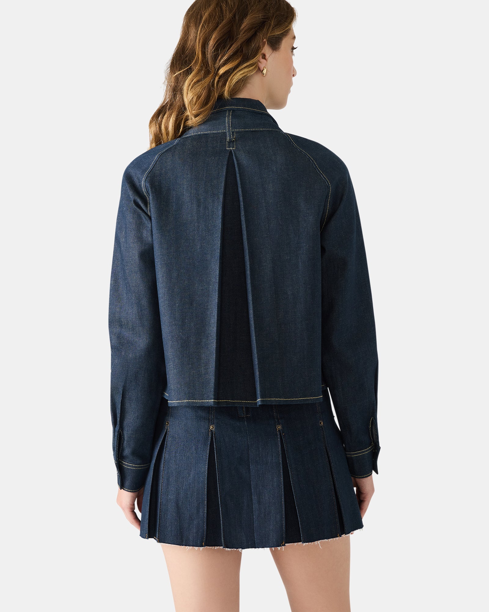 TESSIE TOP DARK BLUE DENIM - Image 7