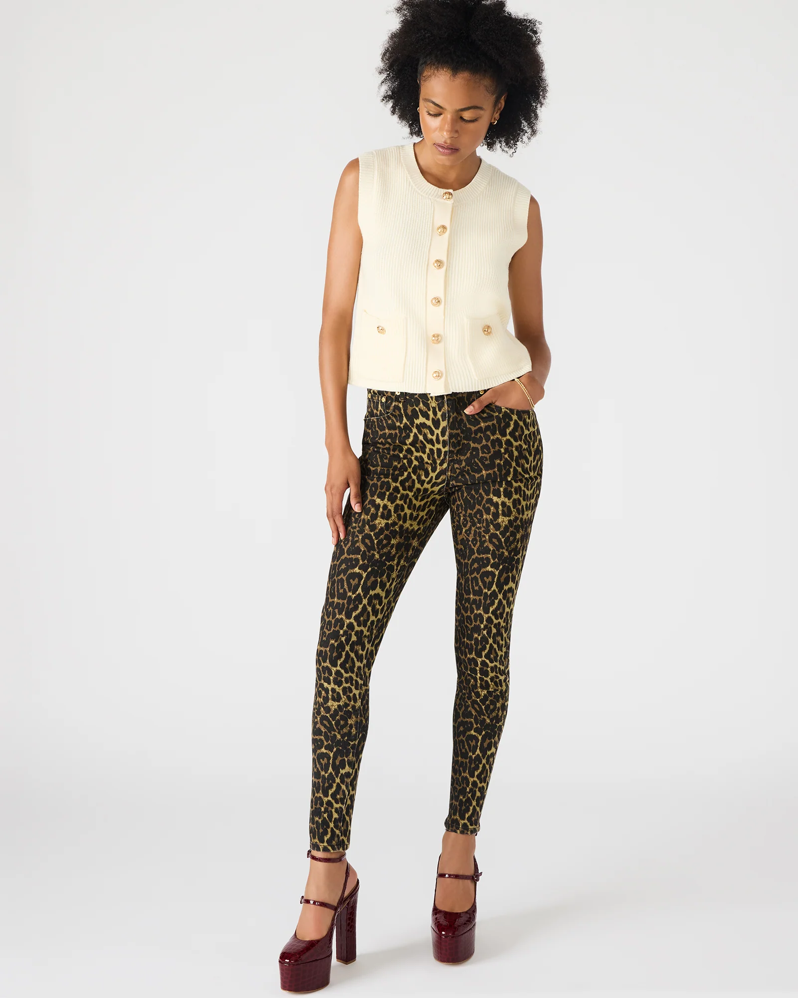 ALIYA SWEATER VEST CREAM - Image 5