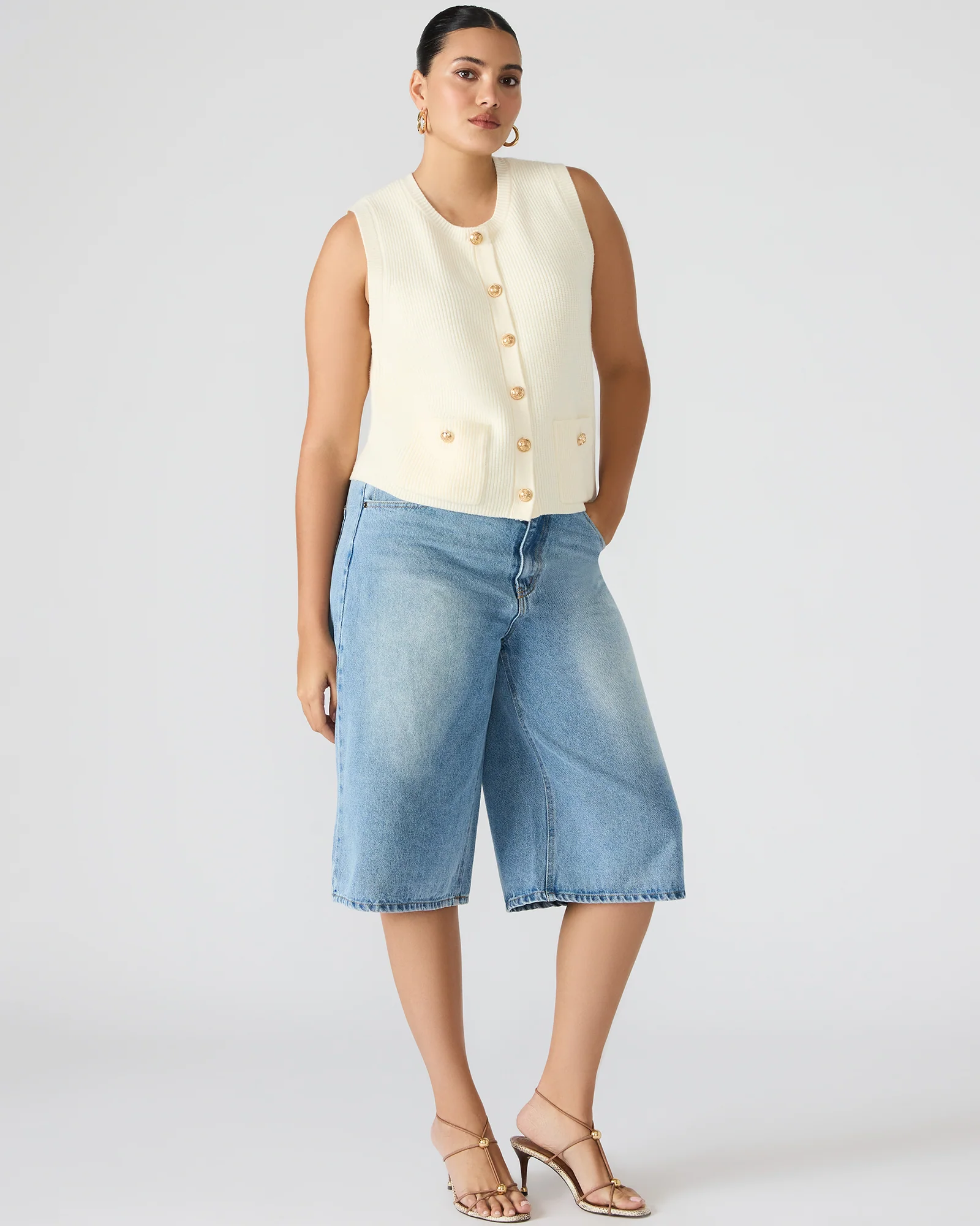 ALIYA SWEATER VEST CREAM - Image 6