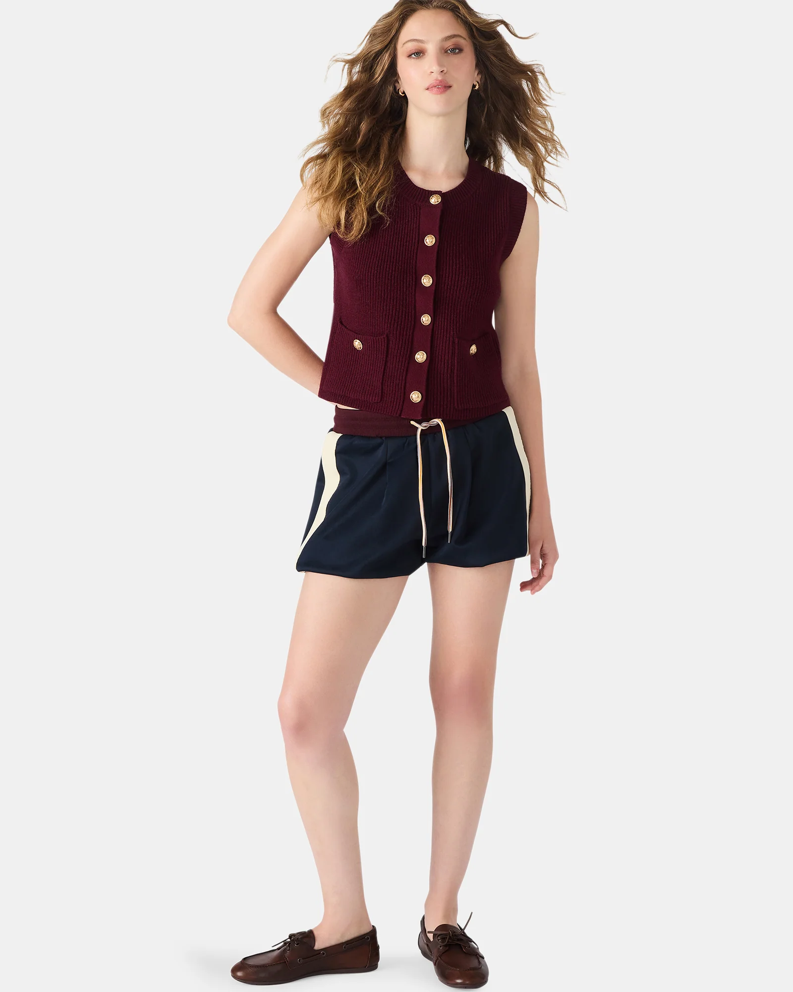 ALIYA SWEATER VEST WINE - Image 3