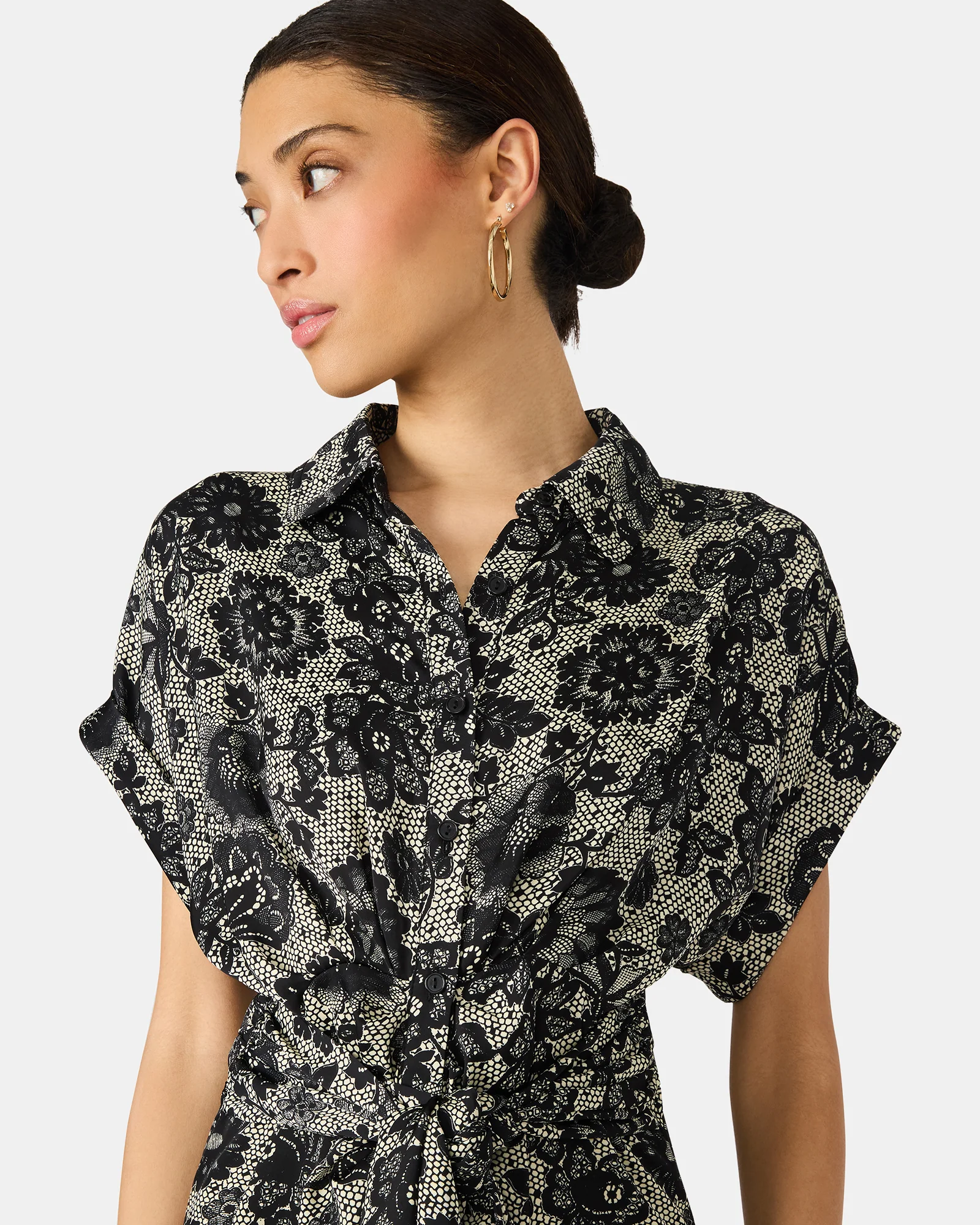TORI DRESS GREY MULTI - Image 2