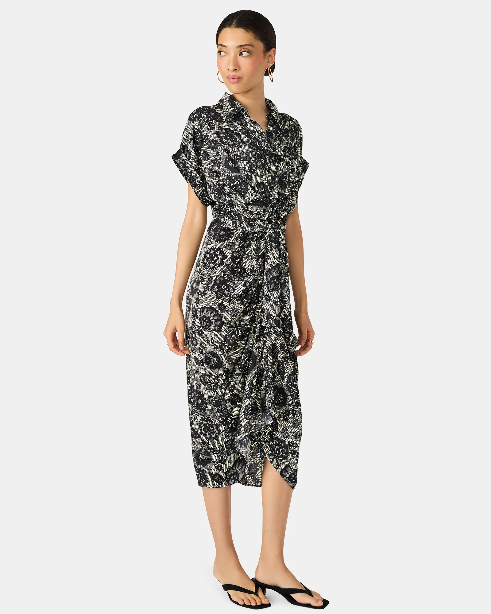 TORI DRESS GREY MULTI - Image 3