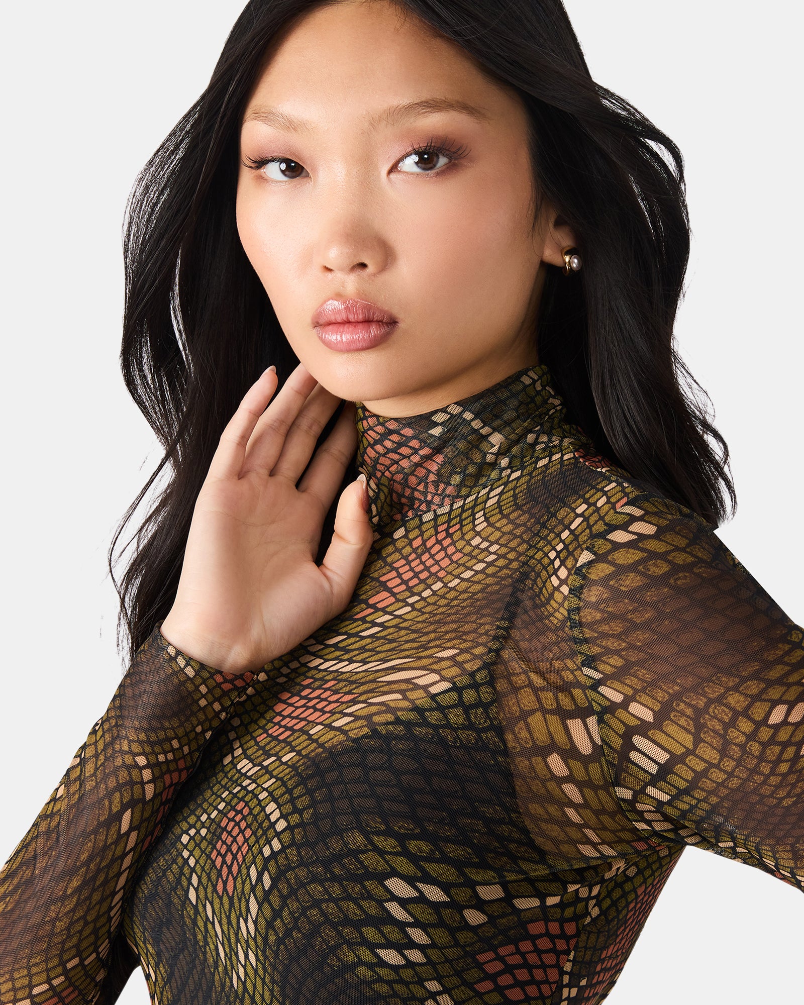 VIVIENNE DRESS BROWN EXOTIC - Image 2