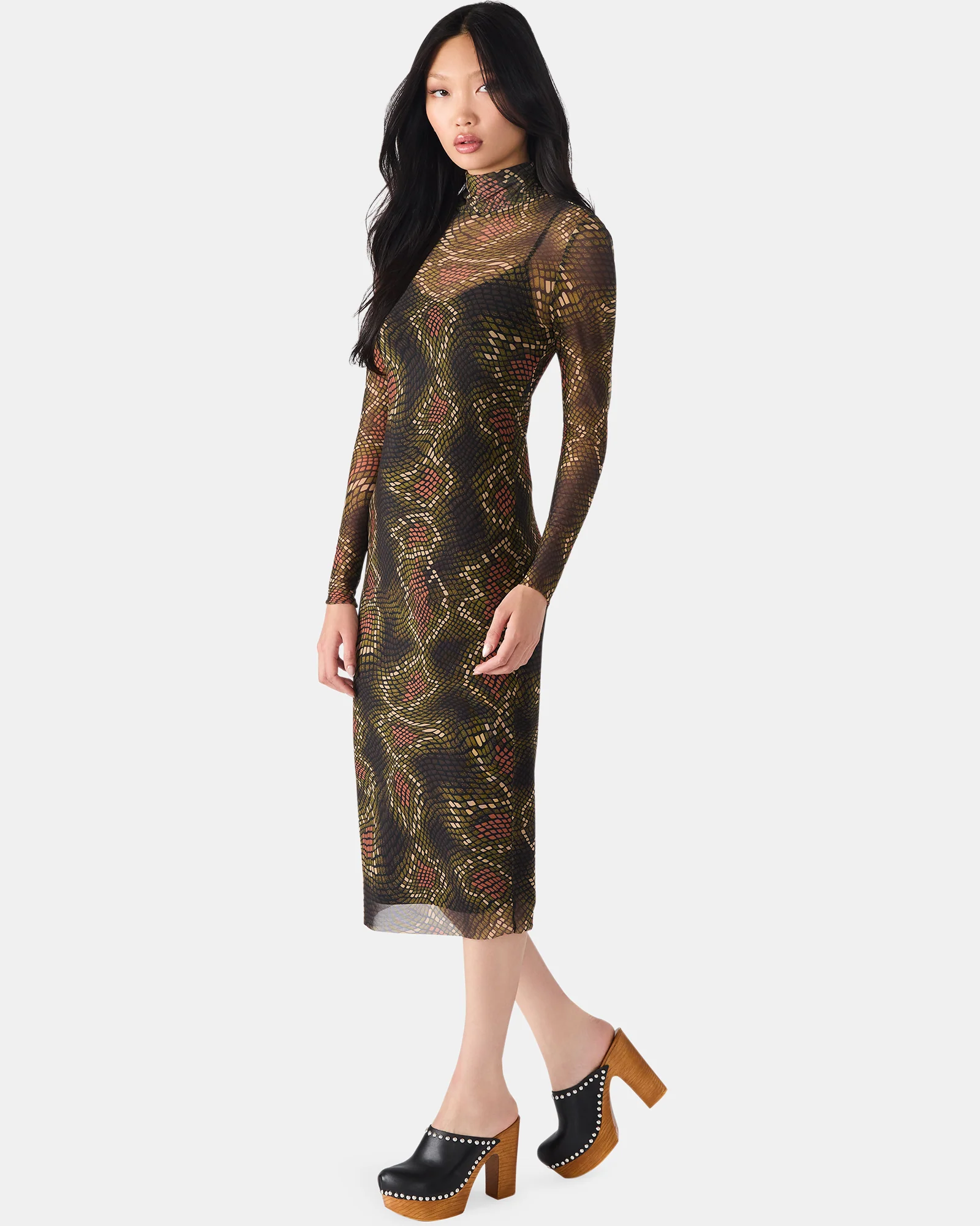 VIVIENNE DRESS BROWN EXOTIC - Image 3