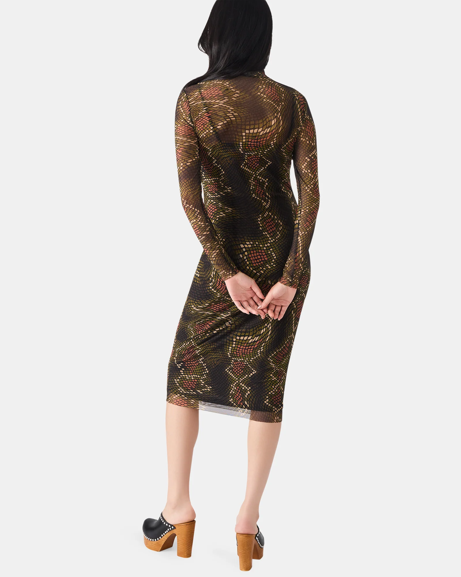 VIVIENNE DRESS BROWN EXOTIC - Image 4