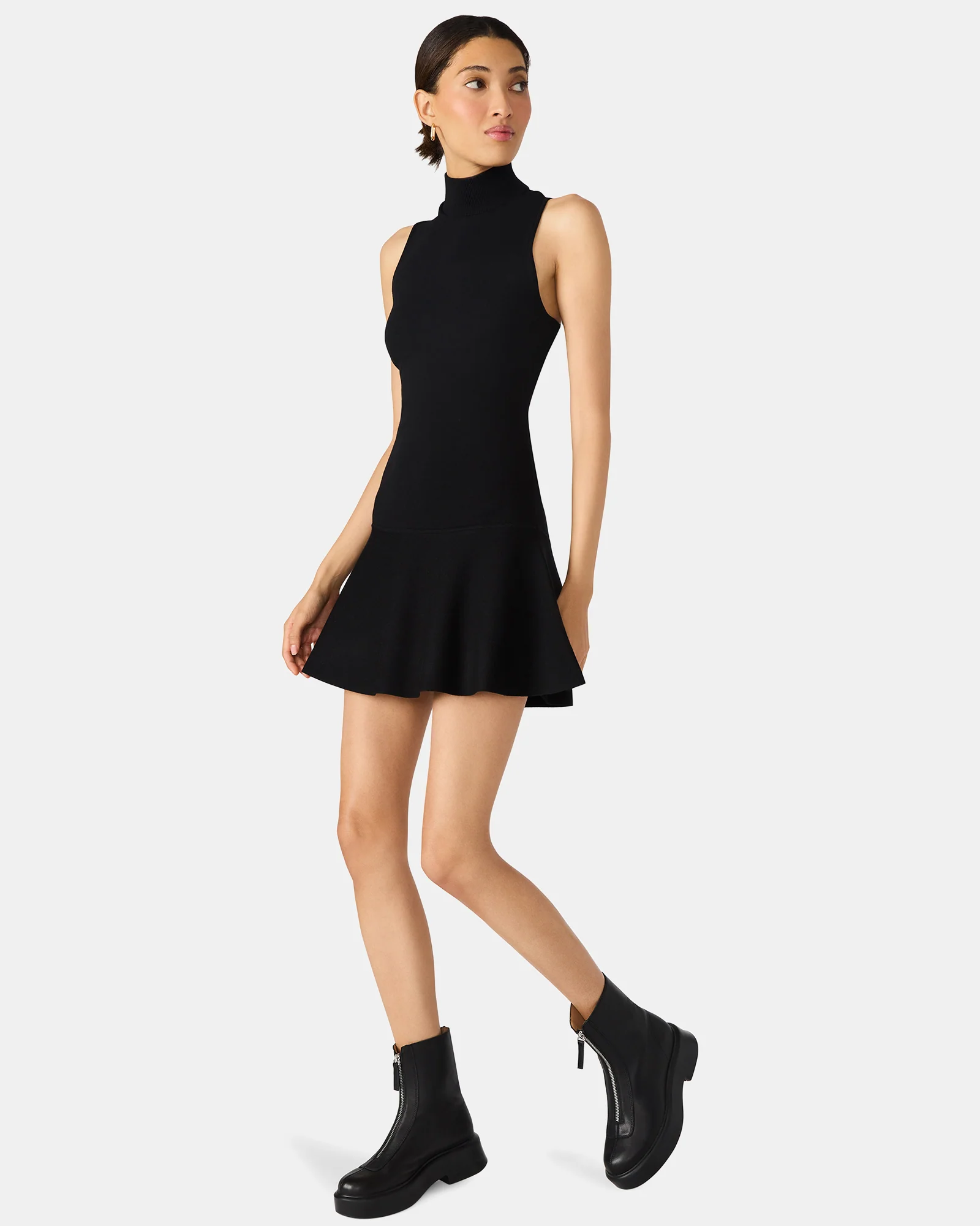 BRESLIN SWEATER DRESS BLACK - Image 6