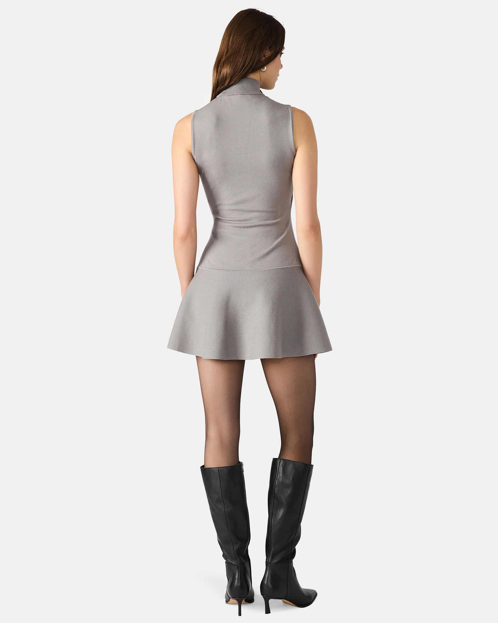 BRESLIN SWEATER DRESS GREY - Image 3