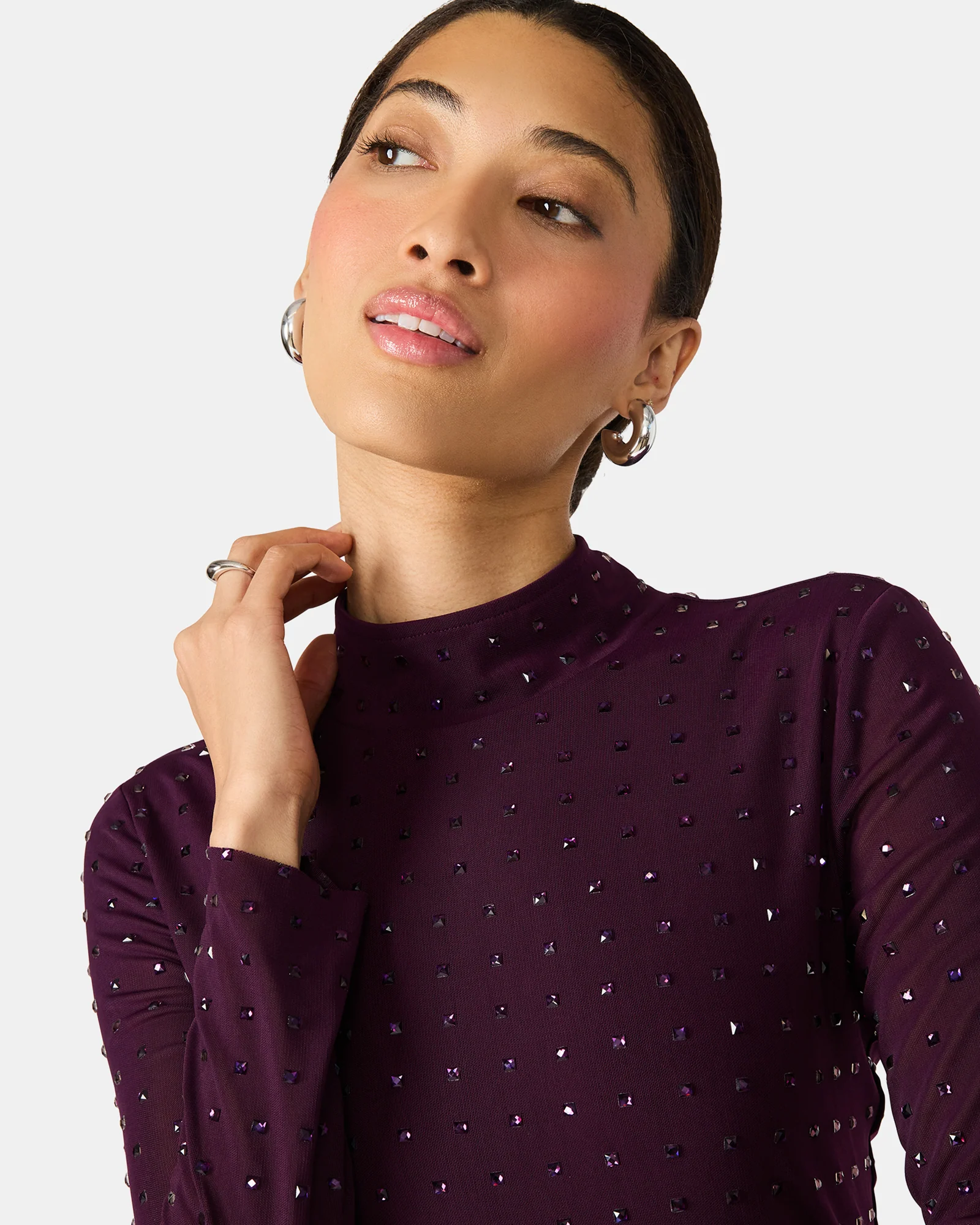 KRISTA MIDI DRESS PURPLE - Image 2