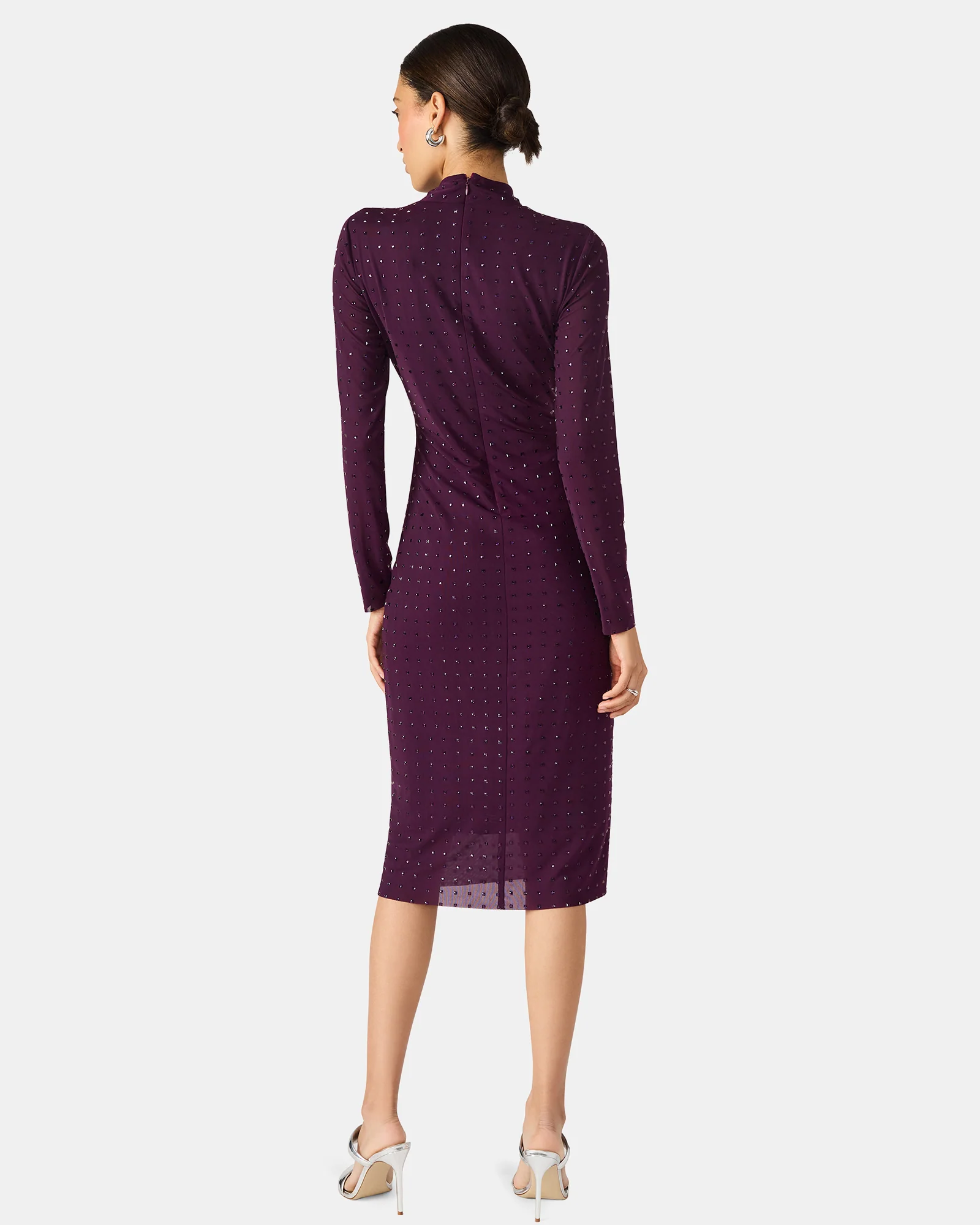 KRISTA MIDI DRESS PURPLE - Image 5