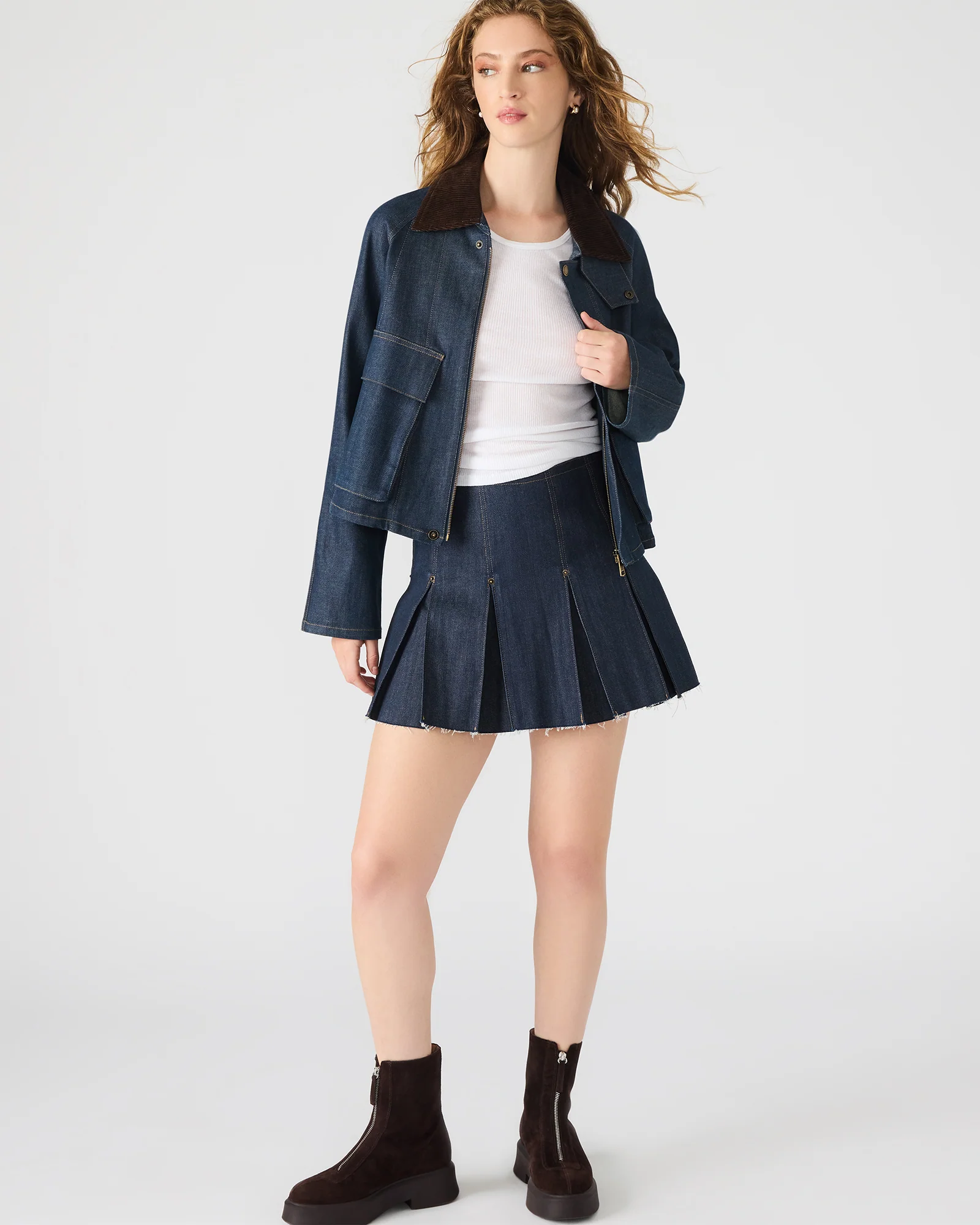 JOAN SKIRT DARK BLUE DENIM - Image 3