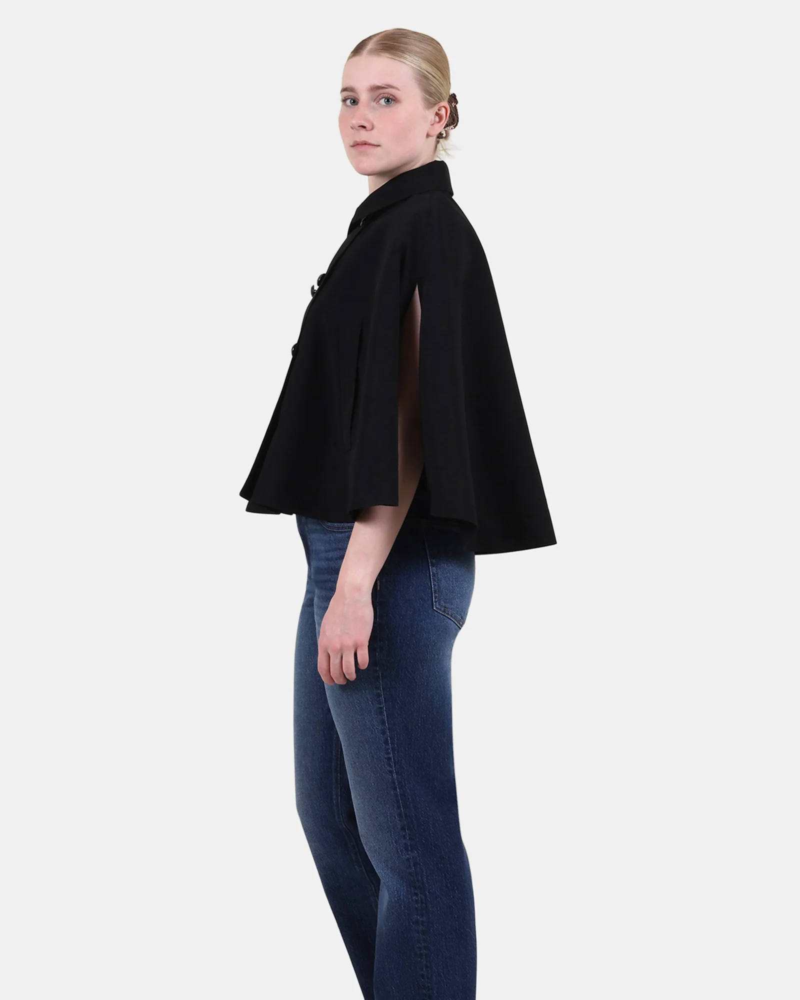 NOEMIE TRENCH CAPE BLACK - Image 2