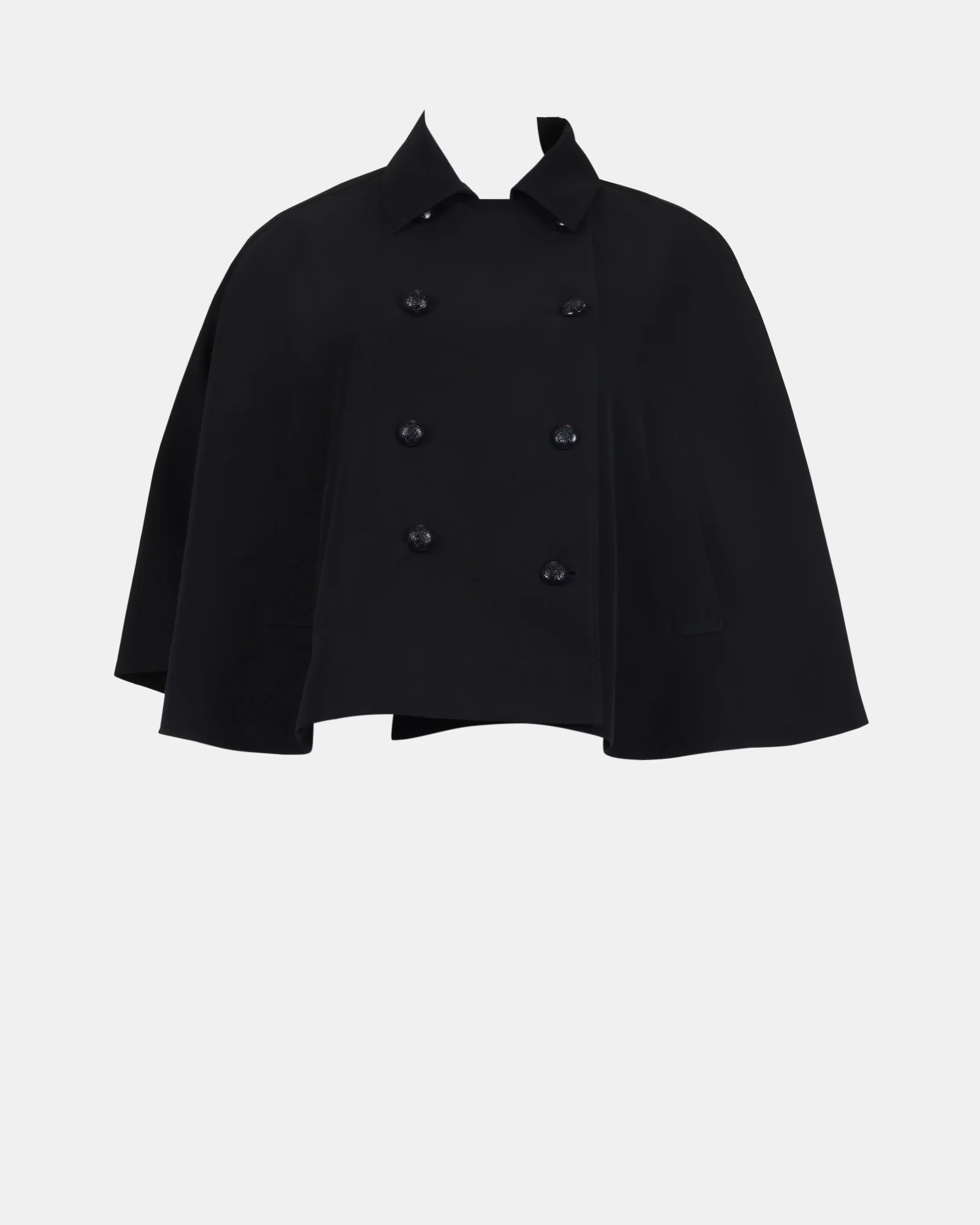 NOEMIE TRENCH CAPE BLACK - Image 5
