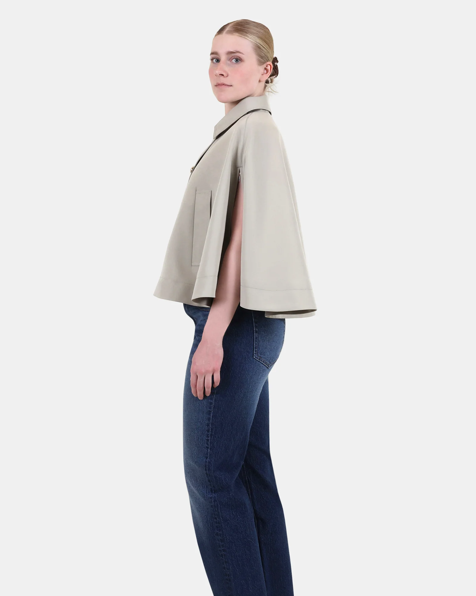 NOEMIE TRENCH CAPE GREY - Image 3