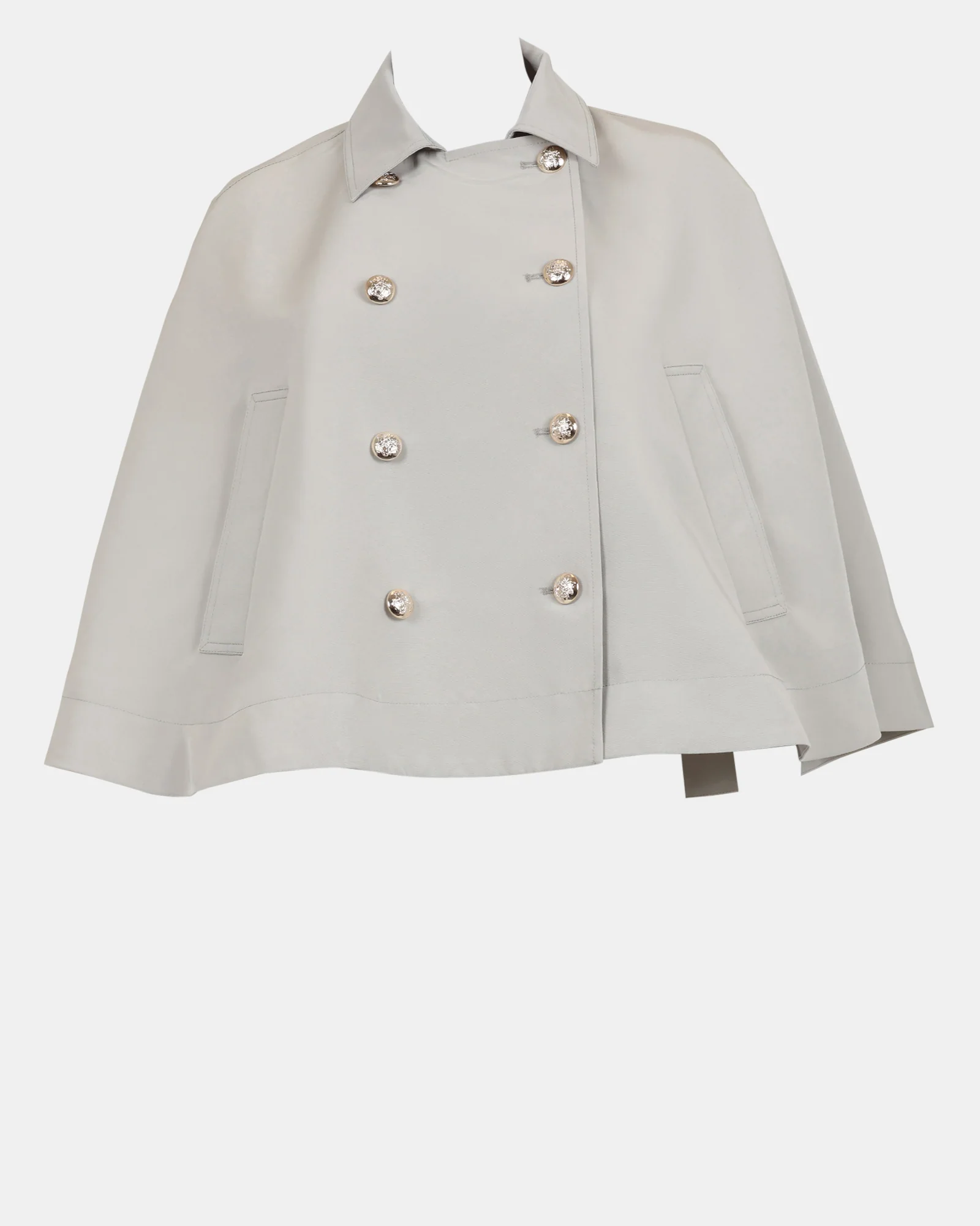 NOEMIE TRENCH CAPE GREY - Image 6