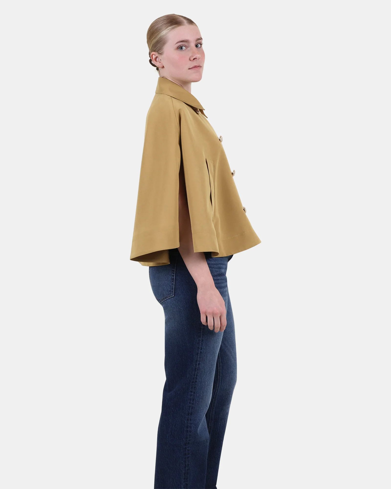 NOEMIE TRENCH CAPE KHAKI - Image 4
