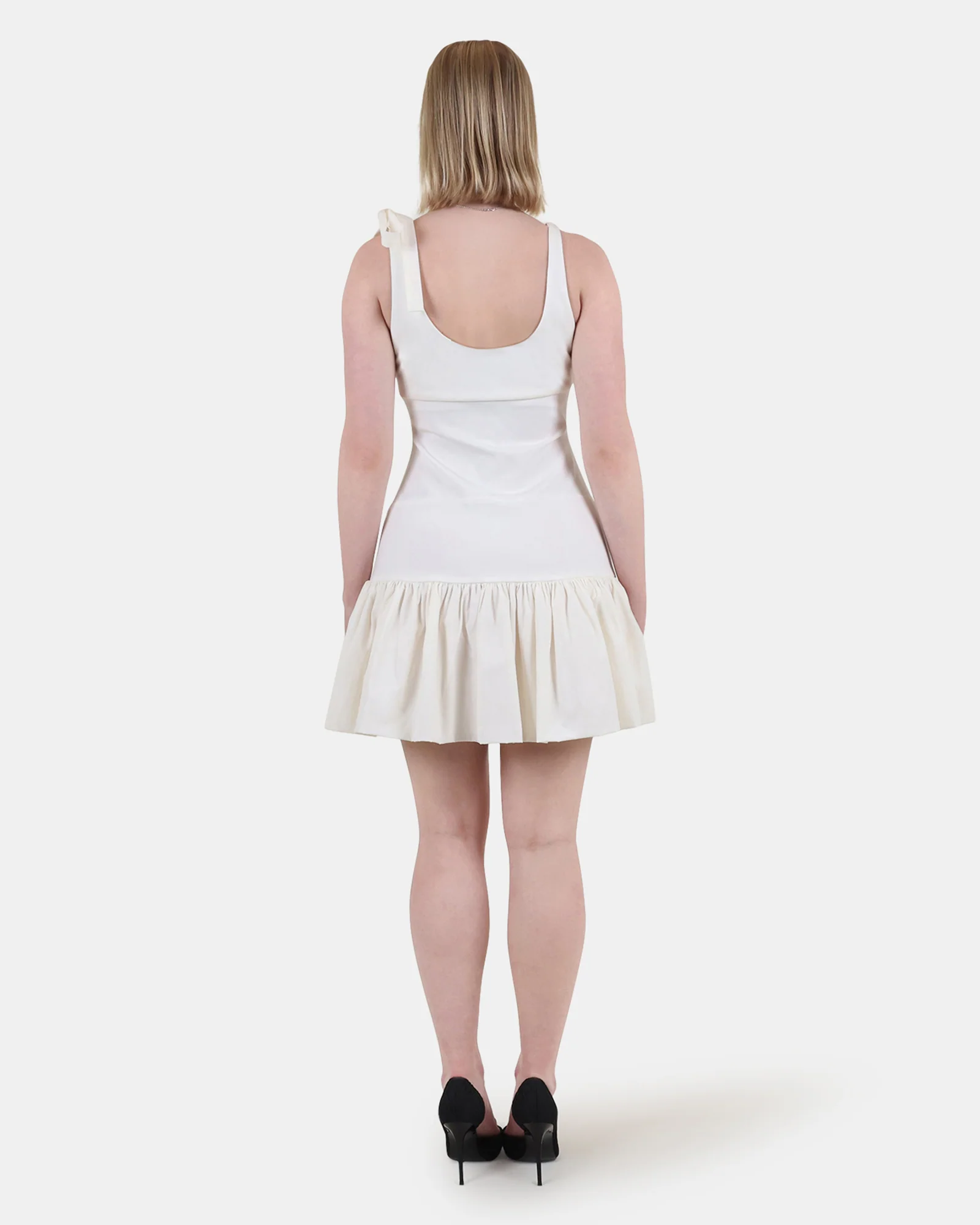 CHANELLY DRESS WHITE - Image 3