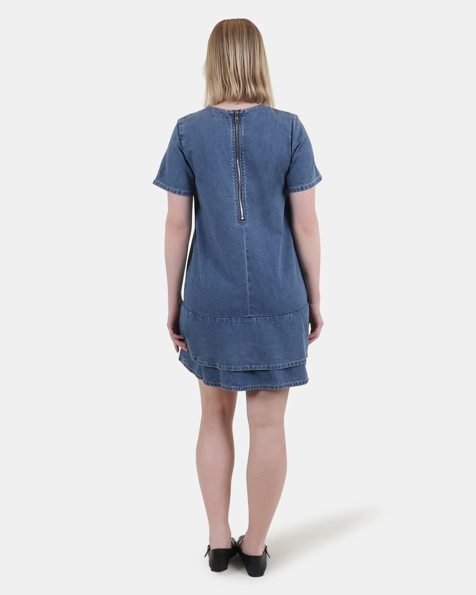 TINA DRESS DARK BLUE DENIM - Image 3