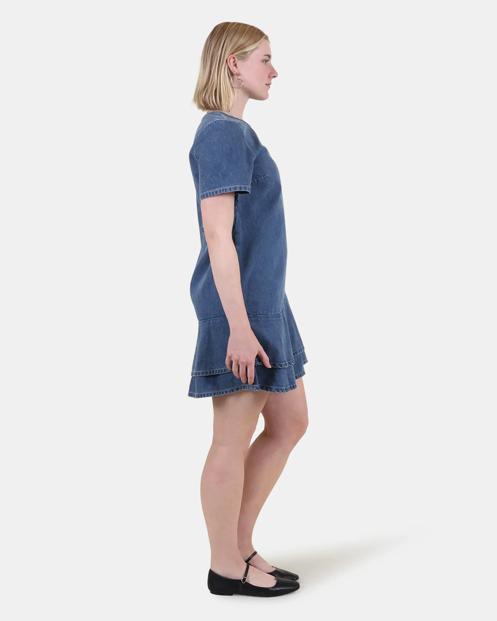TINA DRESS DARK BLUE DENIM - Image 4