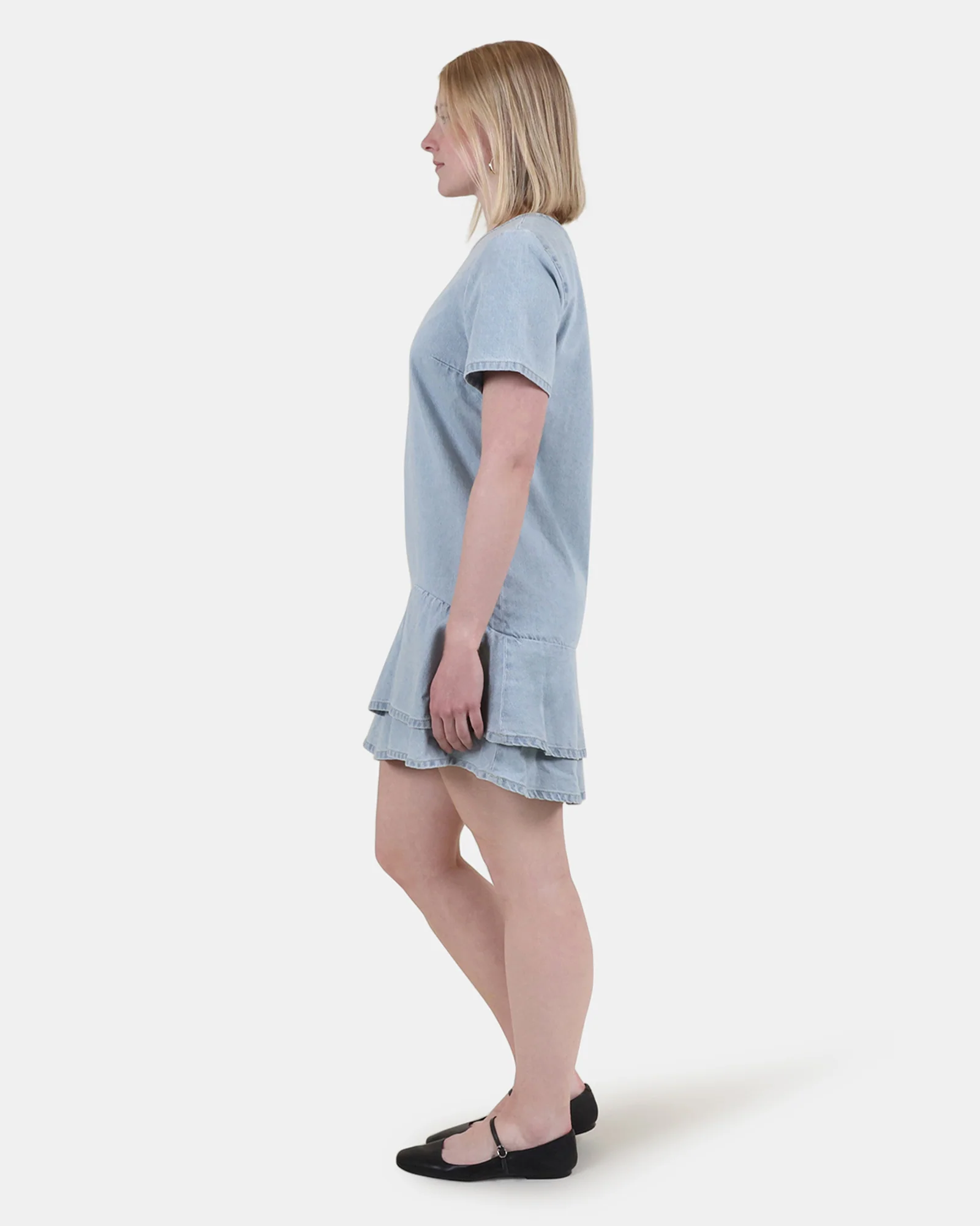 TINA DRESS LIGHT BLUE DENIM - Image 2