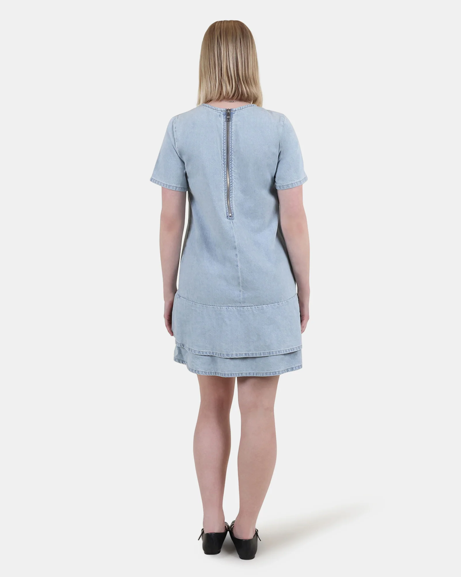 TINA DRESS LIGHT BLUE DENIM - Image 3