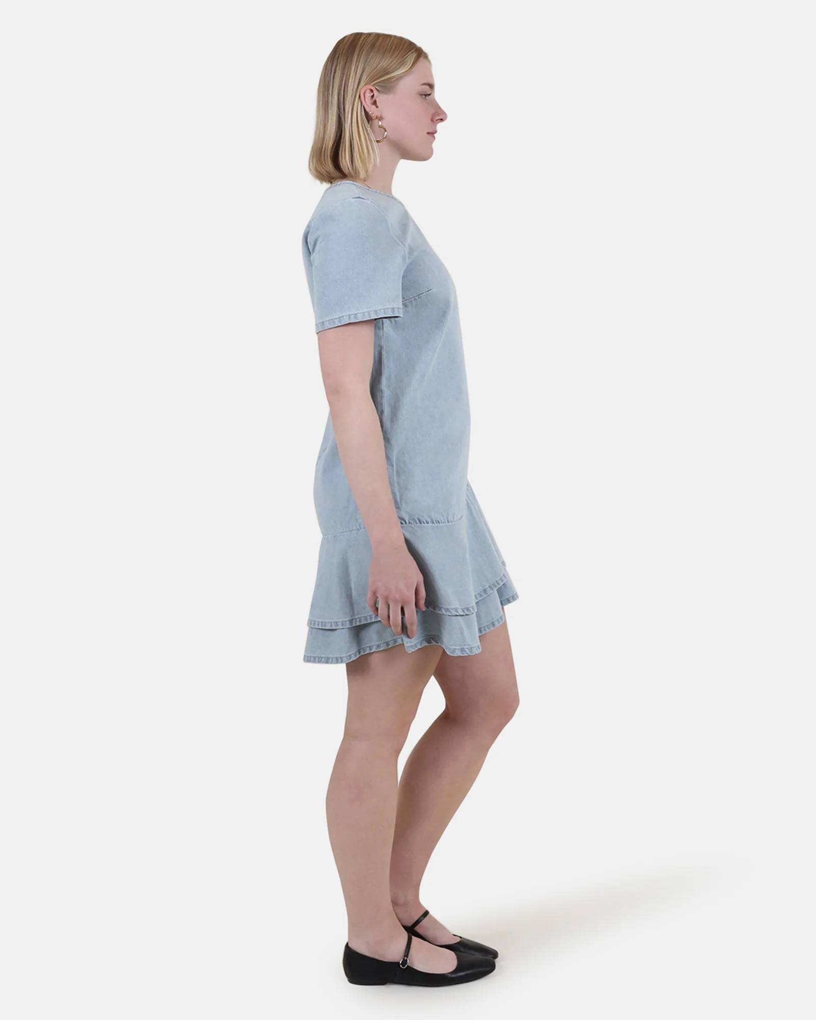 TINA DRESS LIGHT BLUE DENIM - Image 4