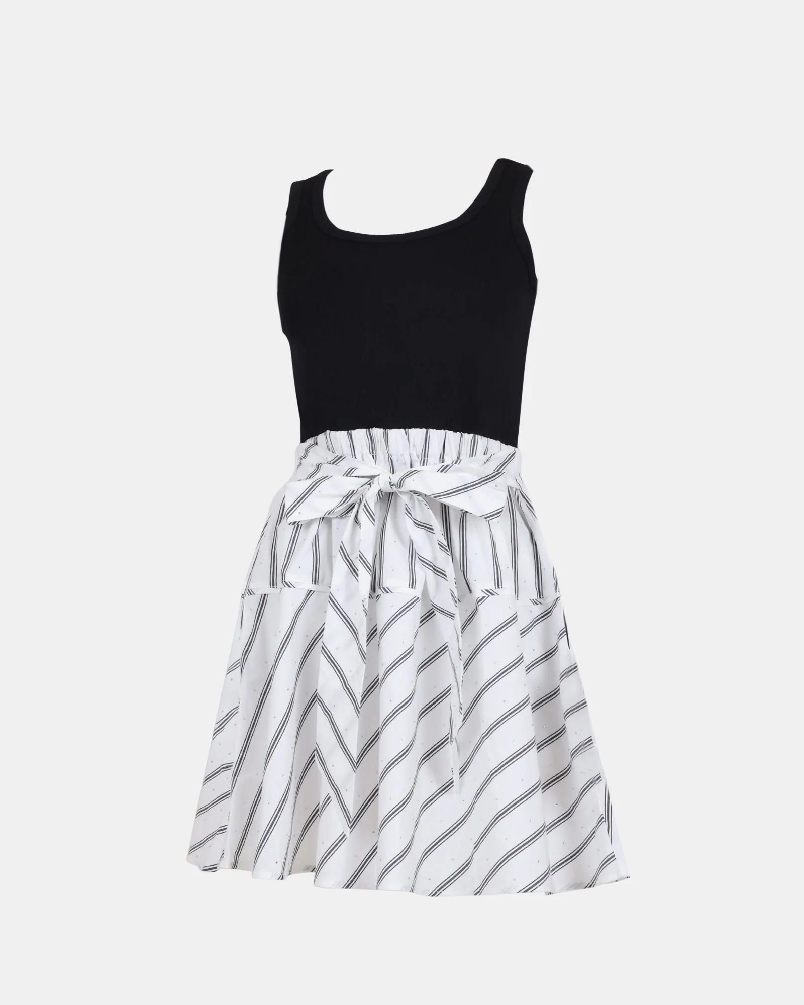 JENNIFER DRESS BLACK WHITE - Image 5