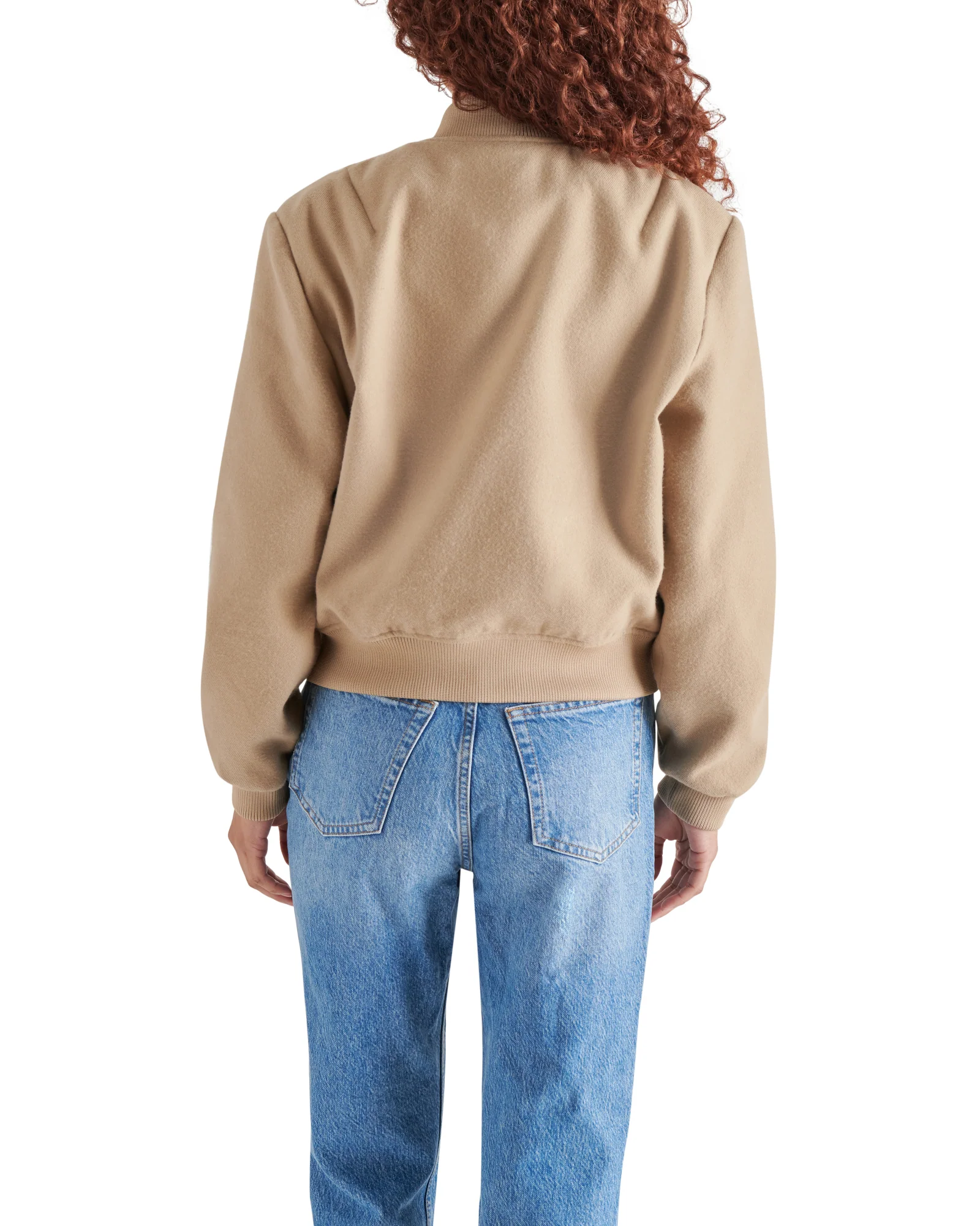BOXY CUT BOMBER BEIGE - Image 5