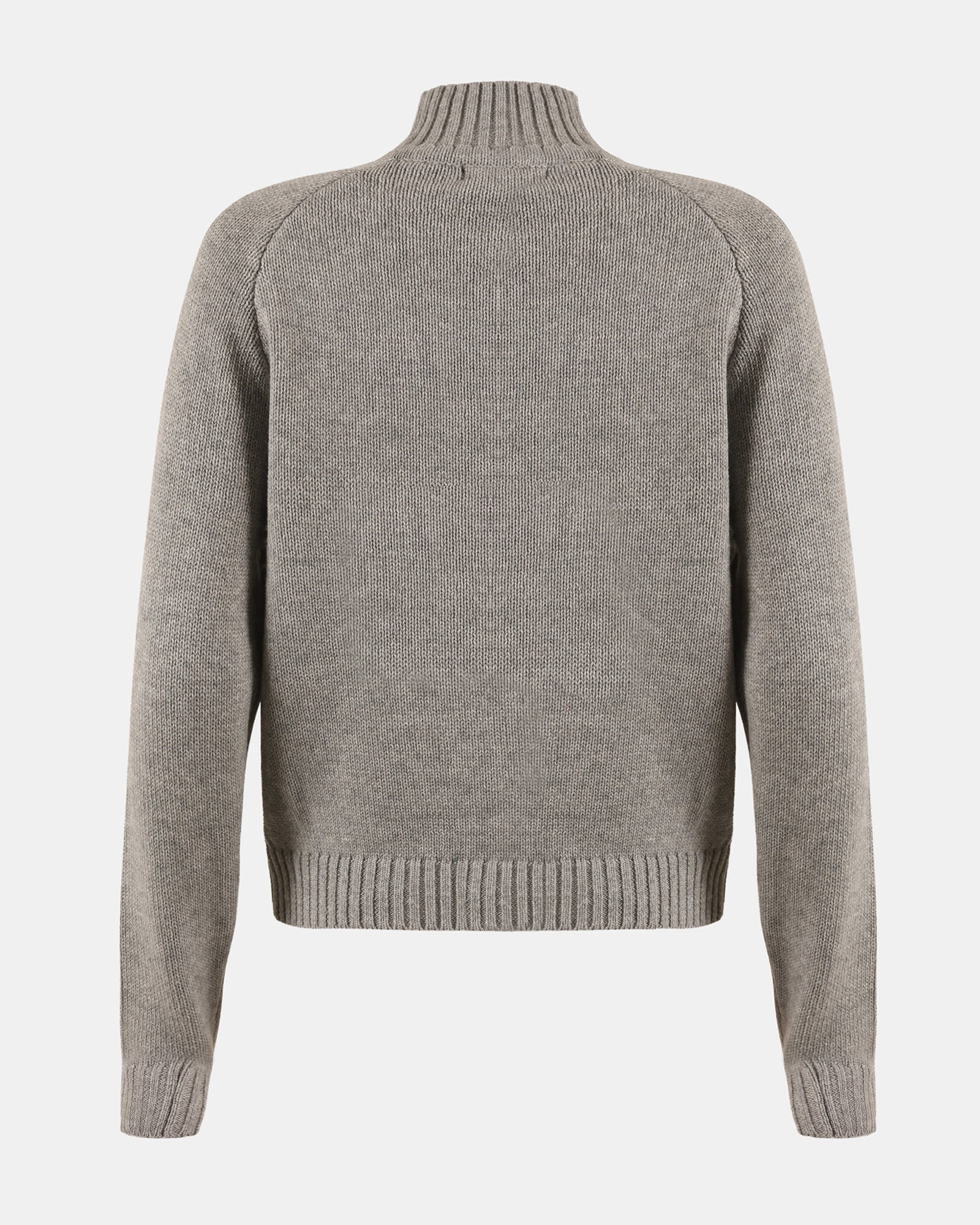 ALLY QUARTER ZIP SWEATER GREY - Image 3