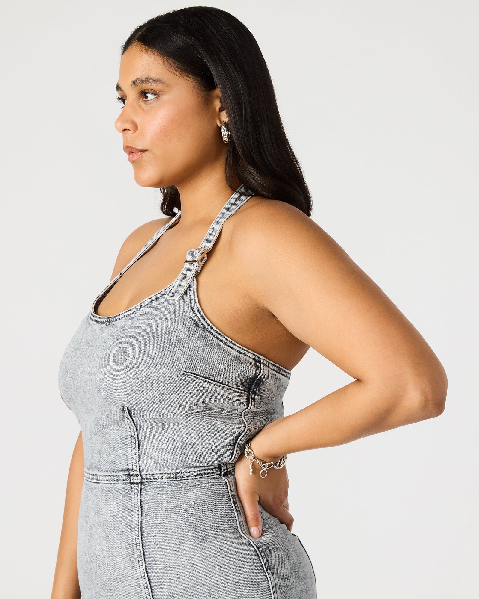 GIA DRESS LIGHT GREY - Image 2