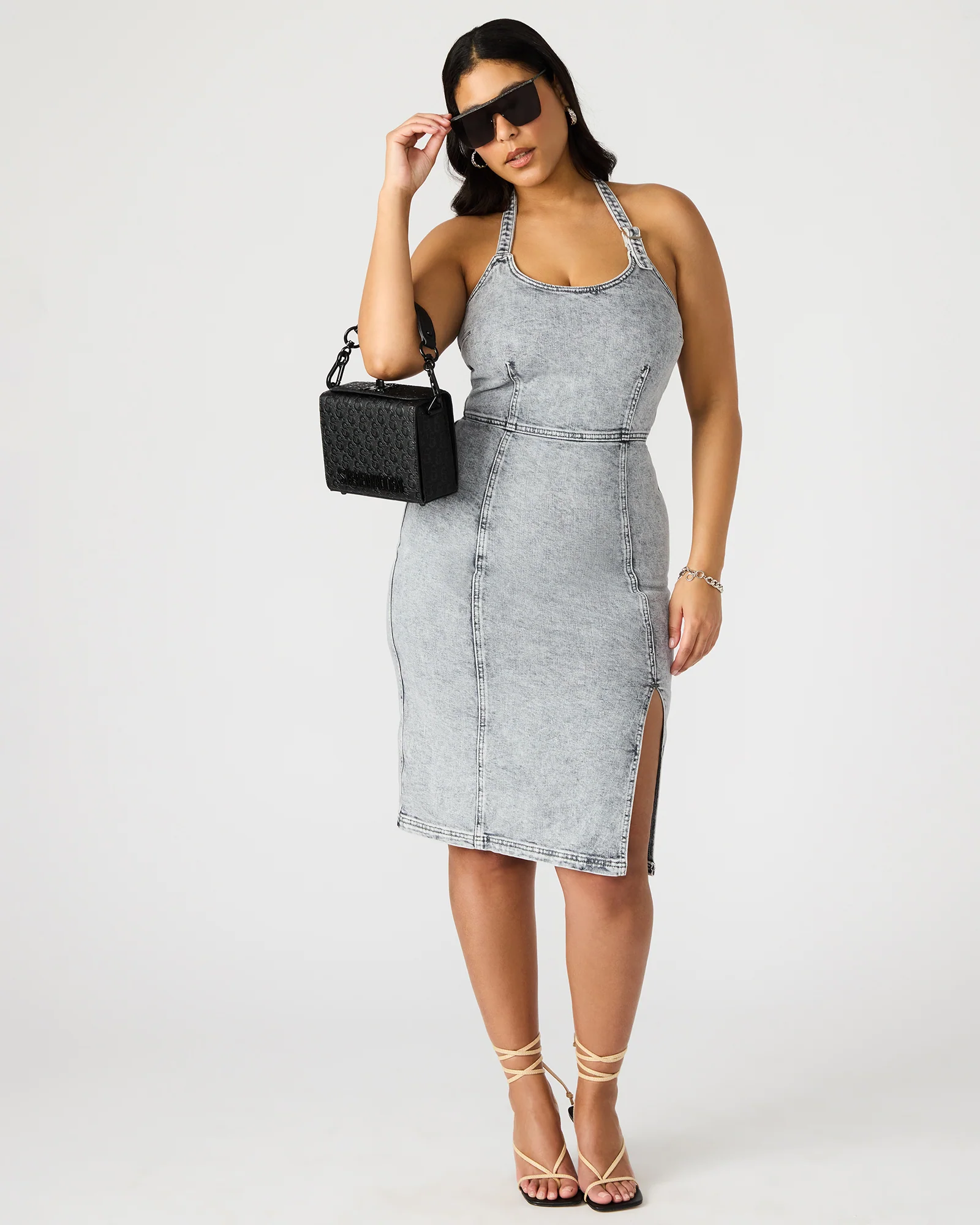 GIA DRESS LIGHT GREY - Image 3