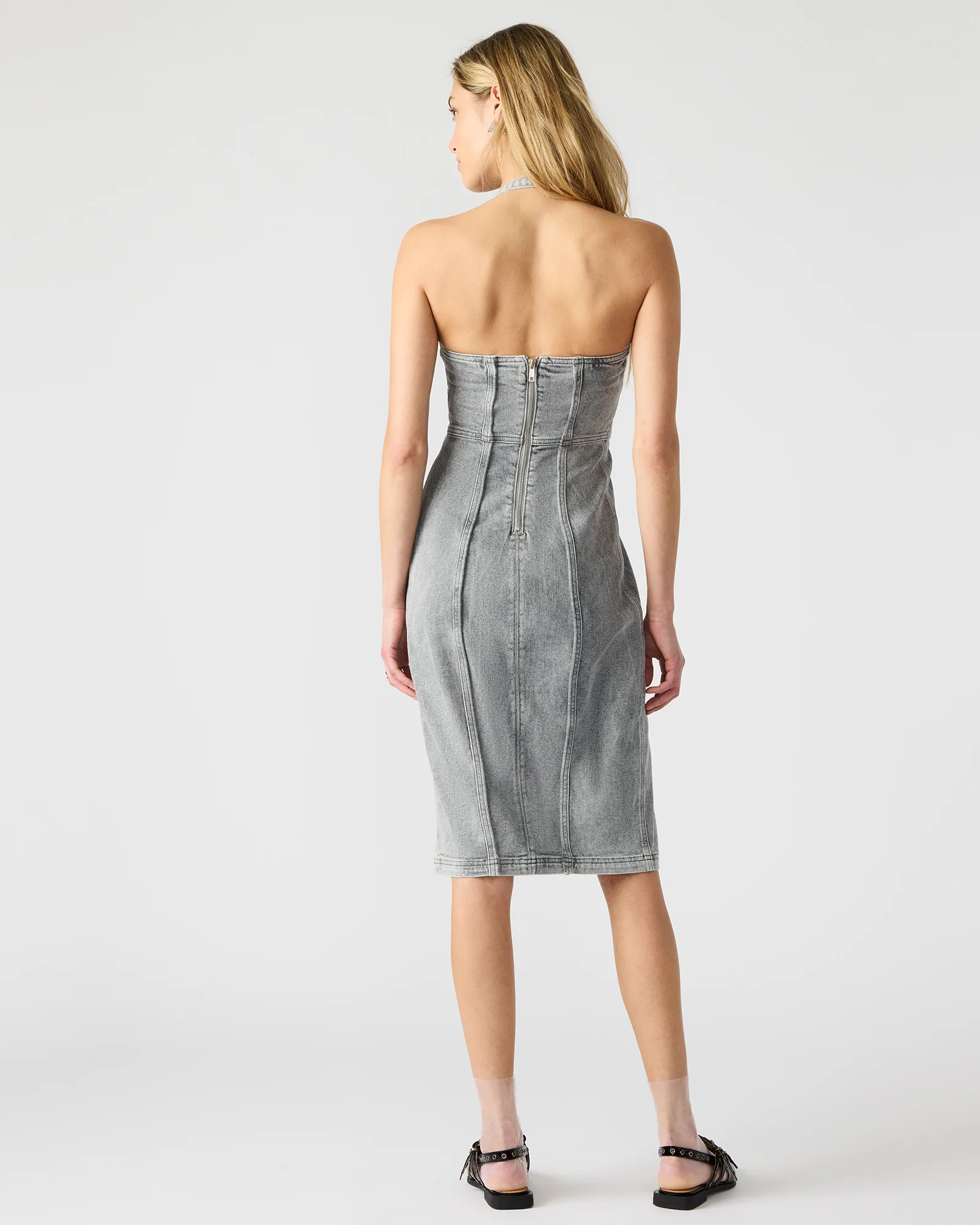 GIA DRESS LIGHT GREY - Image 5