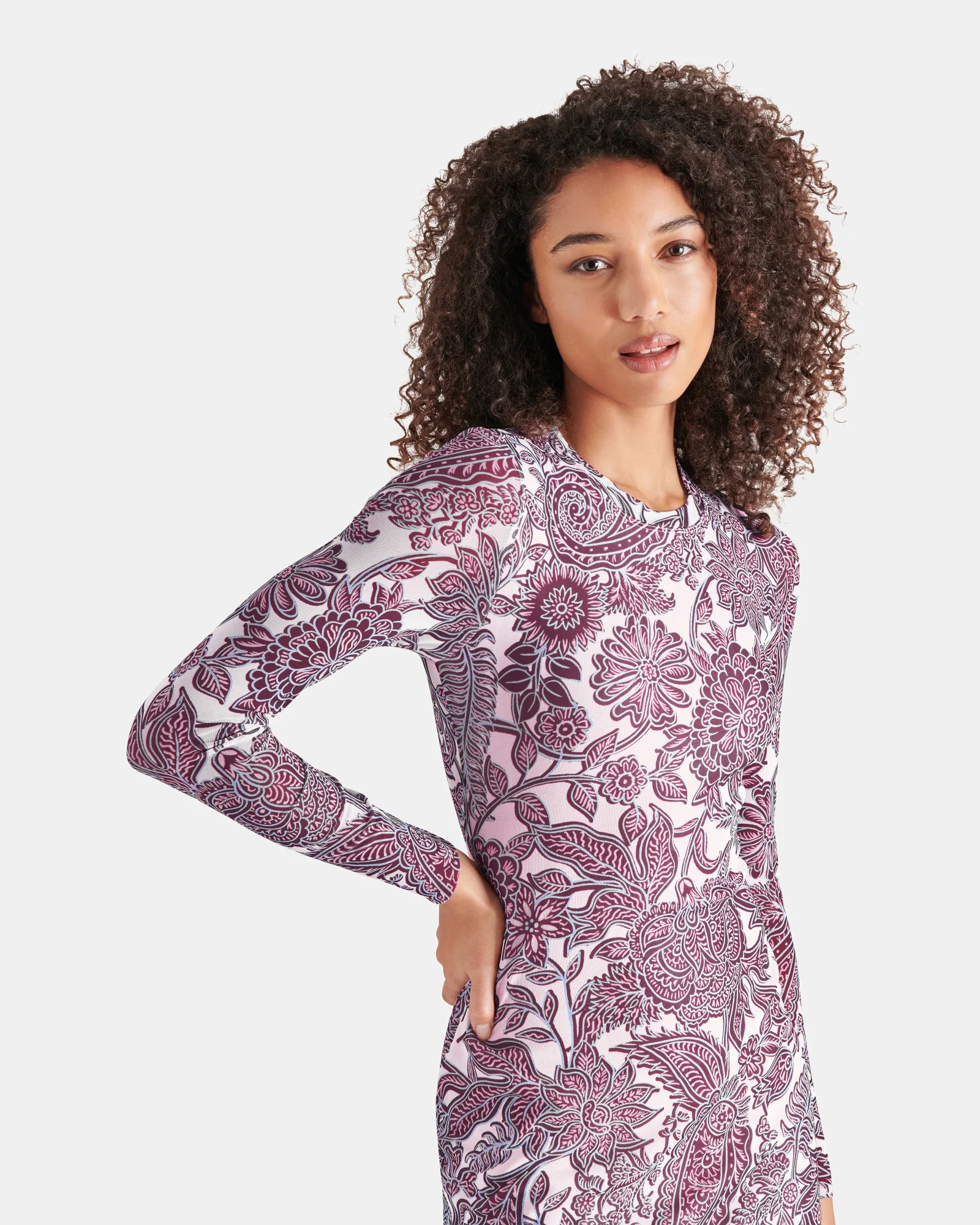 HAILEE DRESS BURGUNDY - Image 3