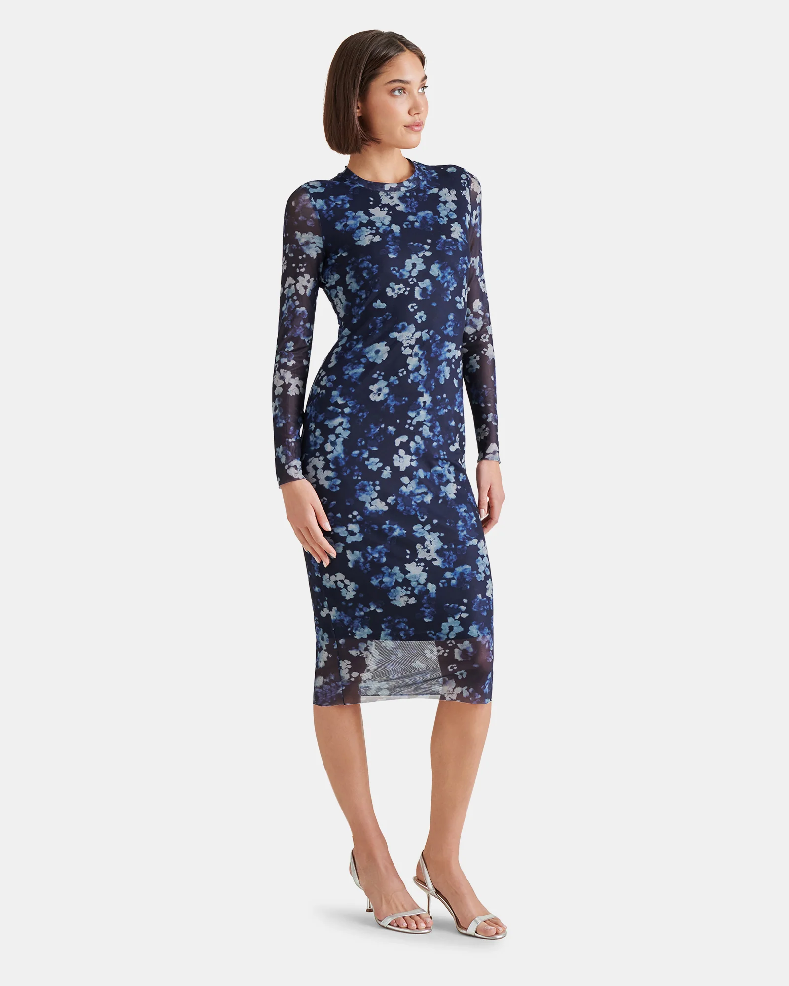 HAILEE DRESS FLORAL INDIGO - Image 4